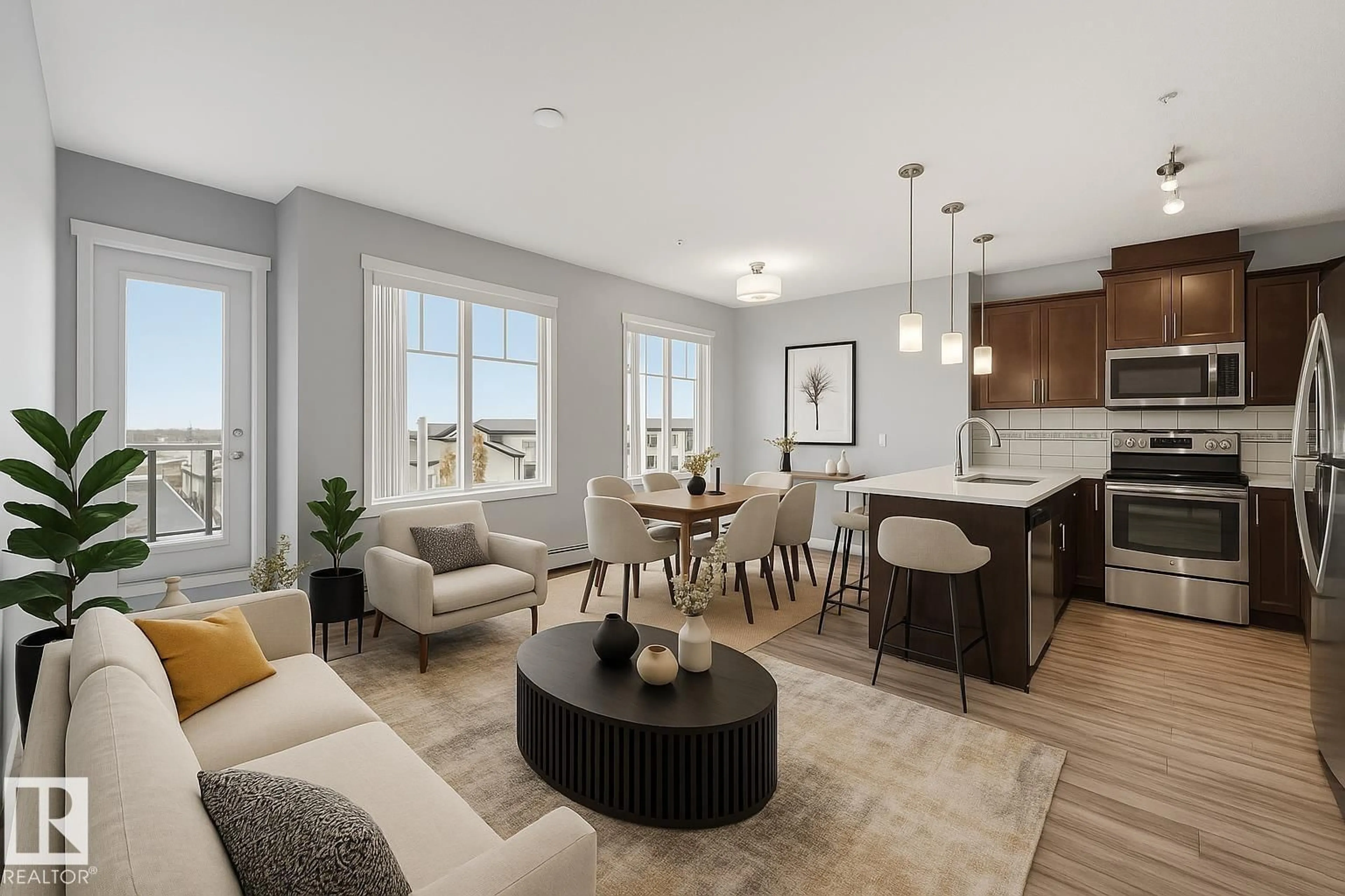 Open concept kitchen, unknown for #414 - 812 WELSH DR, Edmonton Alberta T6X1Y7