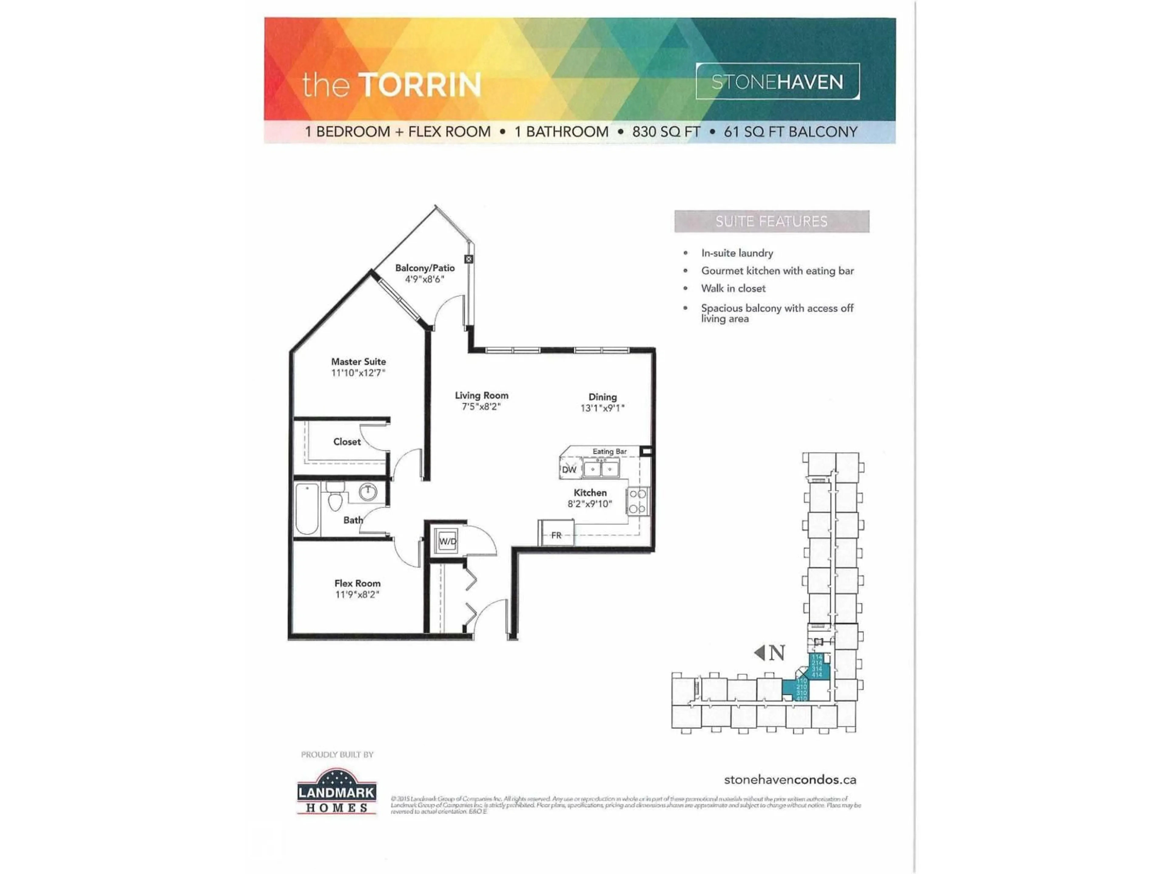 Floor plan for #414 - 812 WELSH DR, Edmonton Alberta T6X1Y7