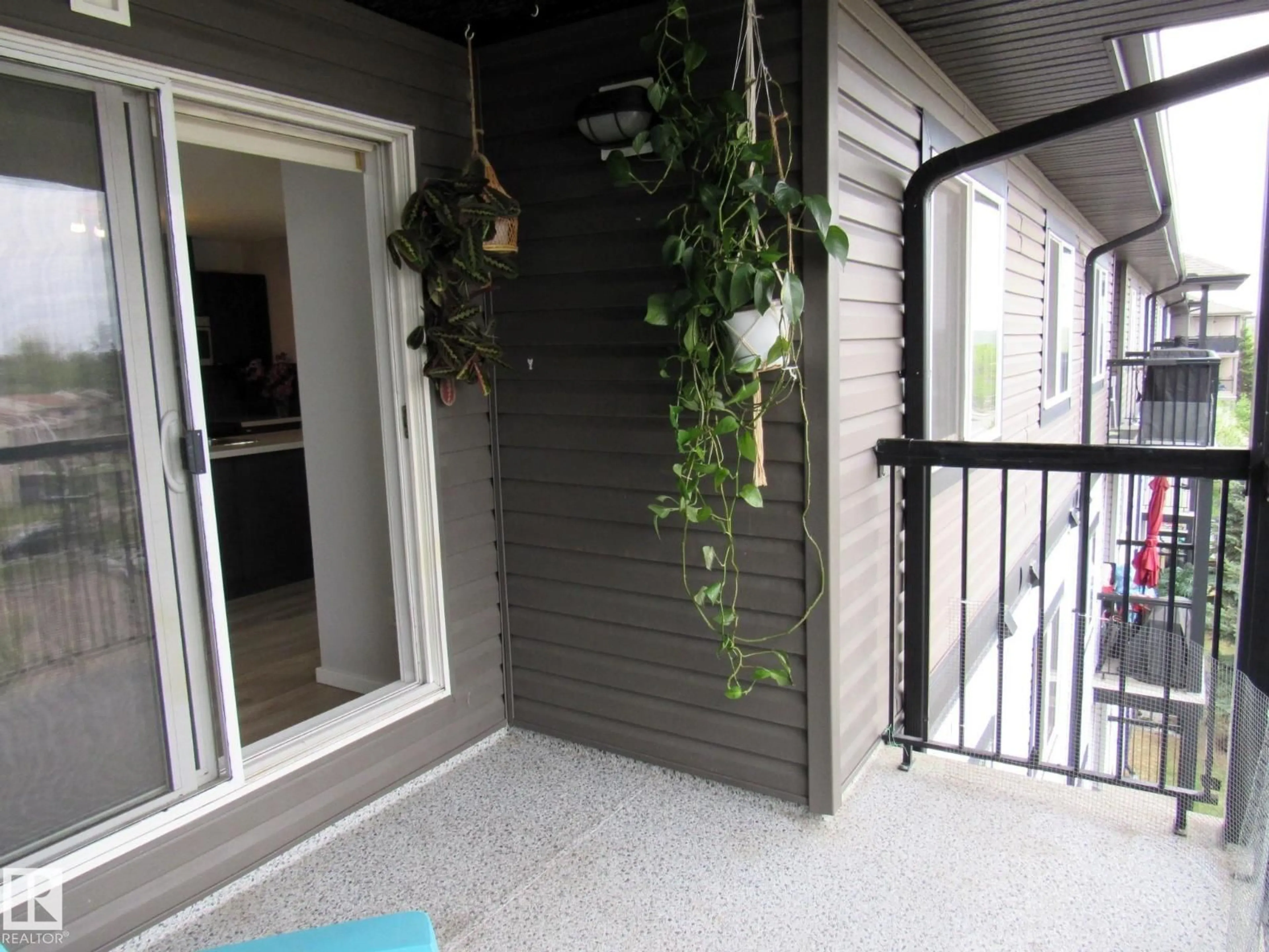 Patio, street for #453 - 1196 HYNDMAN RD, Edmonton Alberta T5A0X8