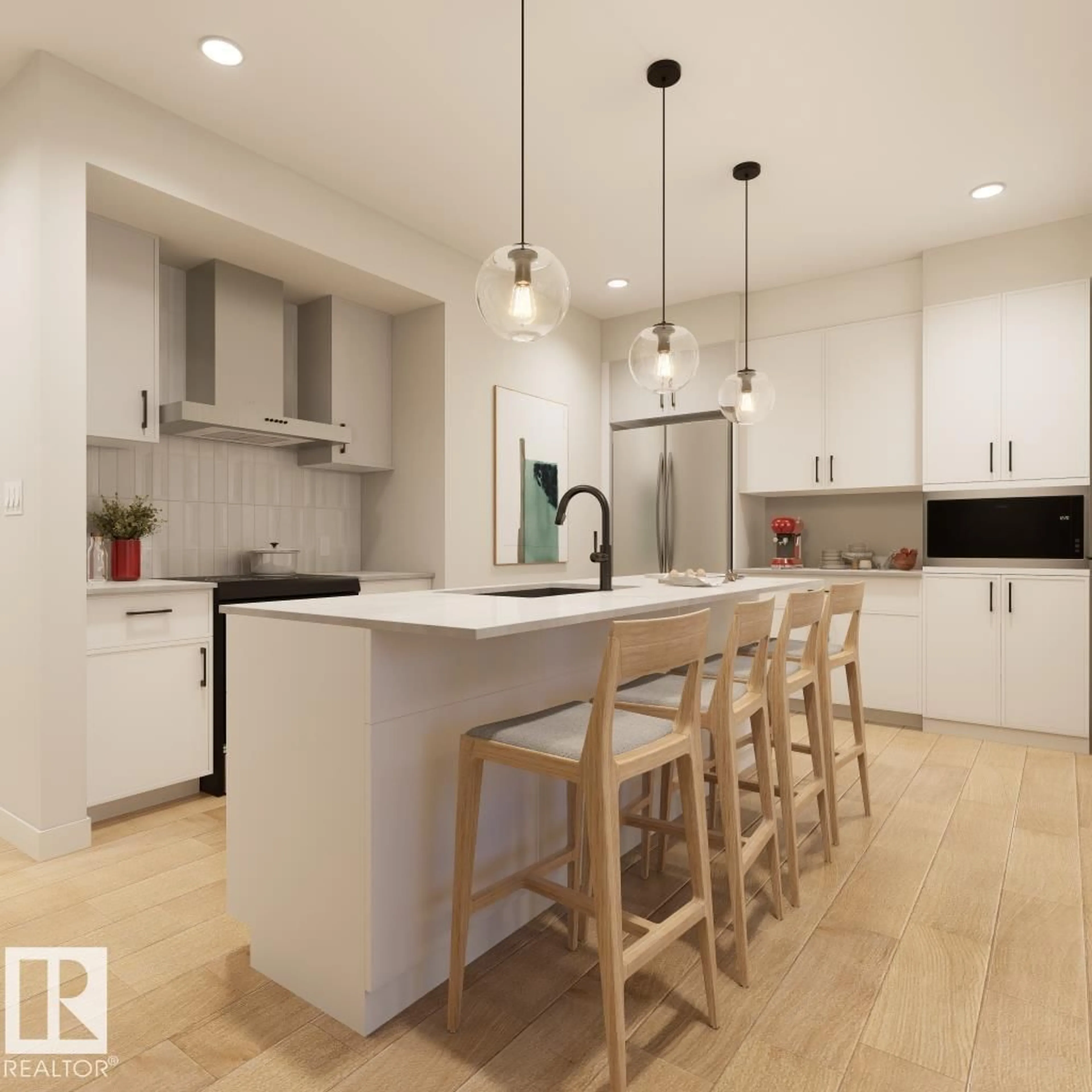 Contemporary kitchen, unknown for 323 RANKIN DR, St. Albert Alberta T8N8C7