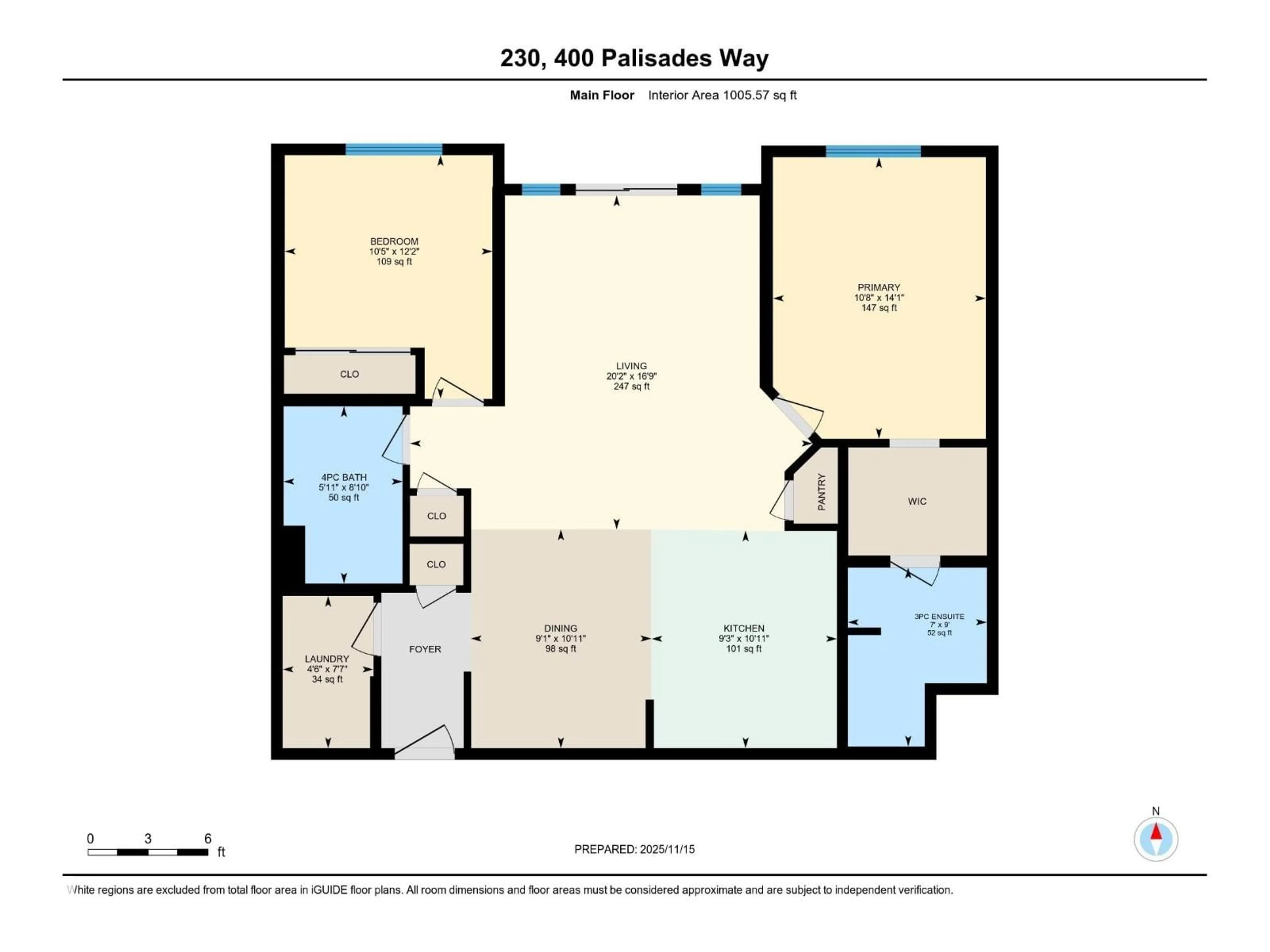 Floor plan for 230 400 PALISADES WY, Sherwood Park Alberta T8H0H4