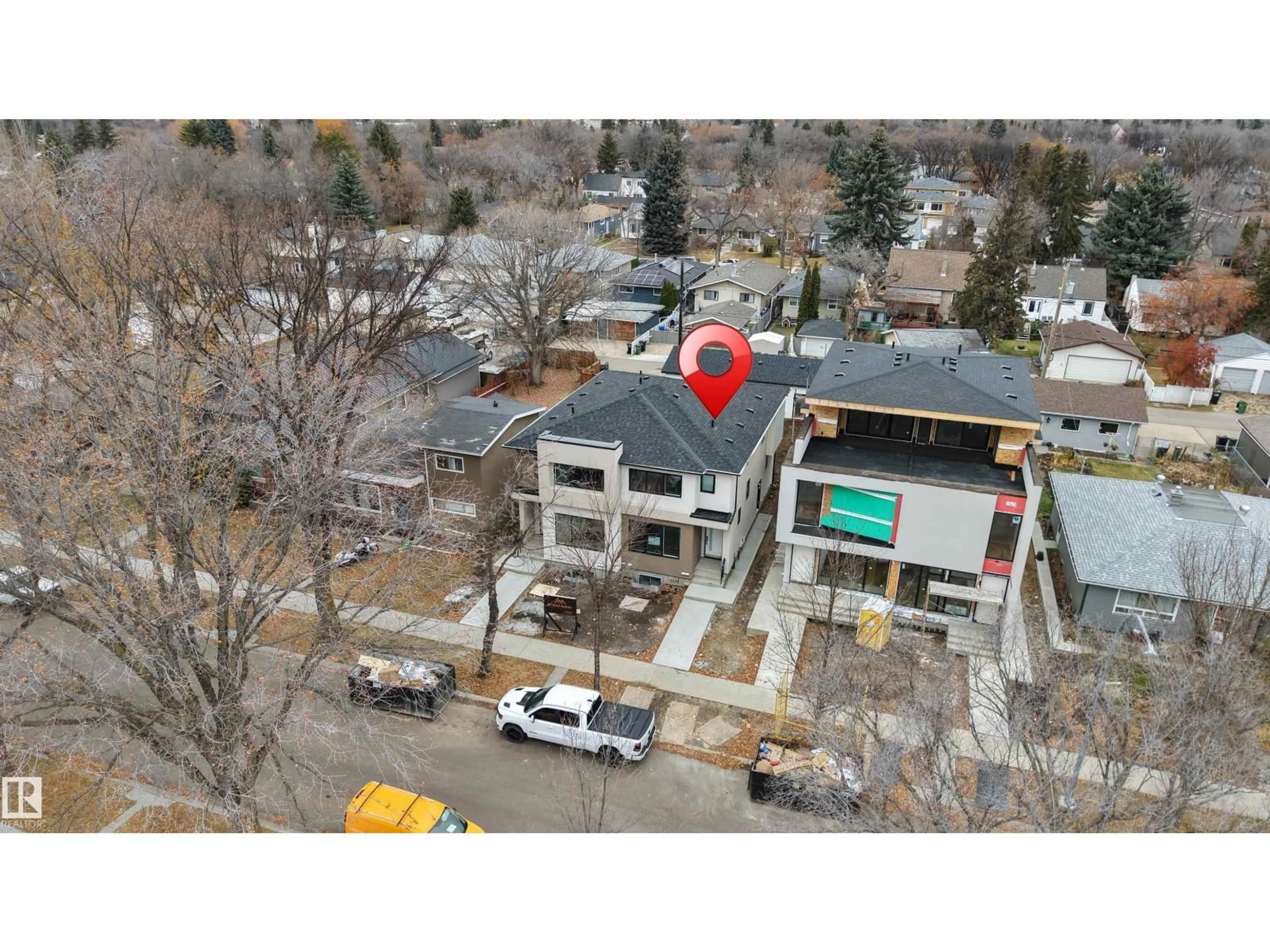 A pic from outside/outdoor area/front of a property/back of a property/a pic from drone, building for 7934 77 AV, Edmonton Alberta T6C0K9
