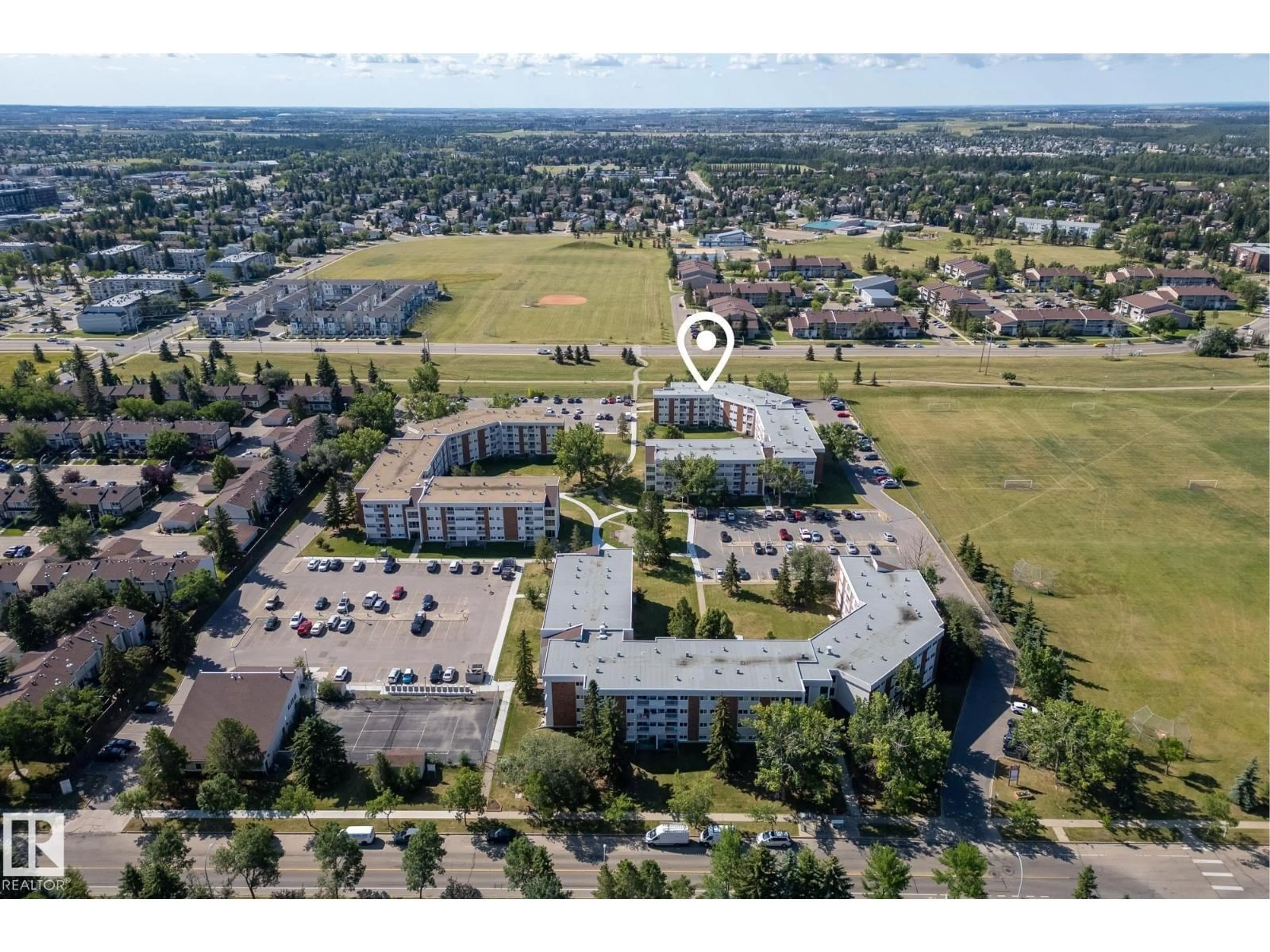 A pic from outside/outdoor area/front of a property/back of a property/a pic from drone, building for #22 - 11265 31 AV, Edmonton Alberta T6J3V7