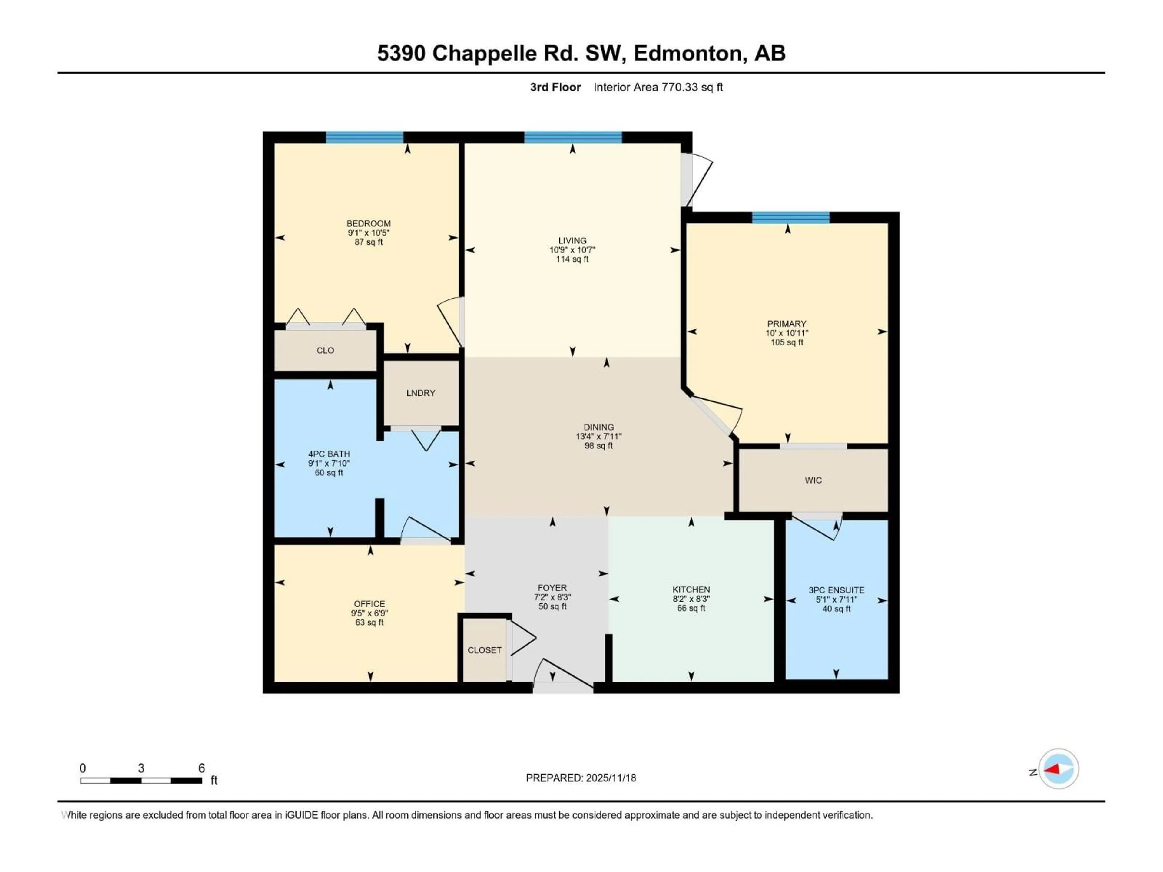 Floor plan for 5390 CHAPPELLE RD, Edmonton Alberta T6W3K7