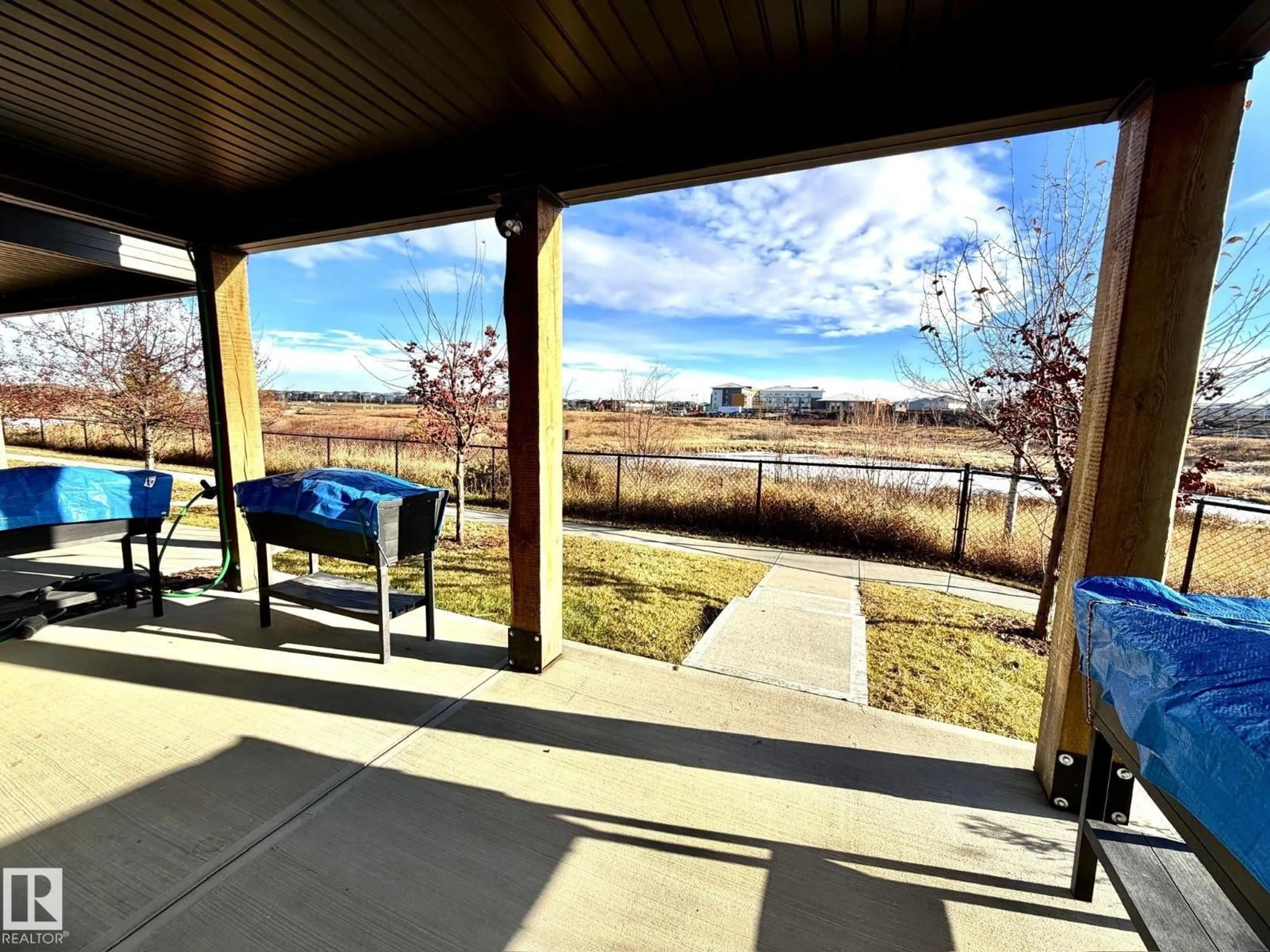 Patio, water/lake/river/ocean view for #118 - 16903 68 ST, Edmonton Alberta T5Z0R1