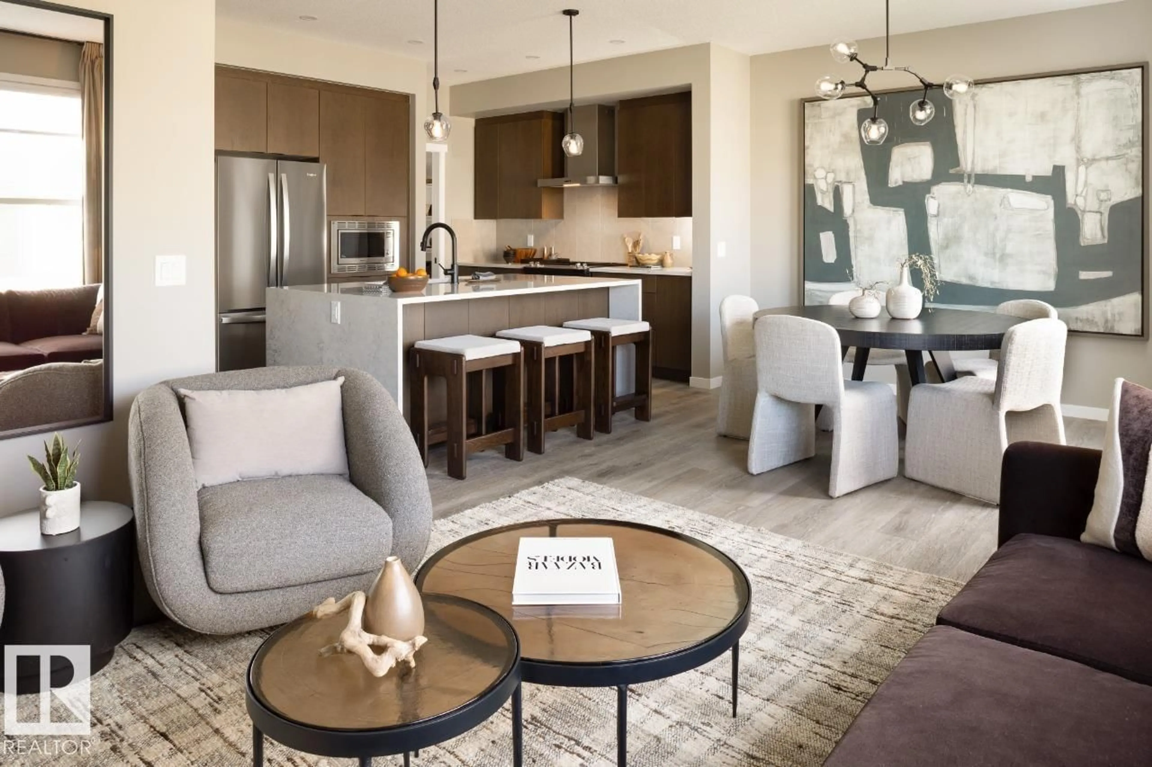 Open concept kitchen, ceramic/tile floor for 7103 51 AV, Beaumont Alberta T4X3E5