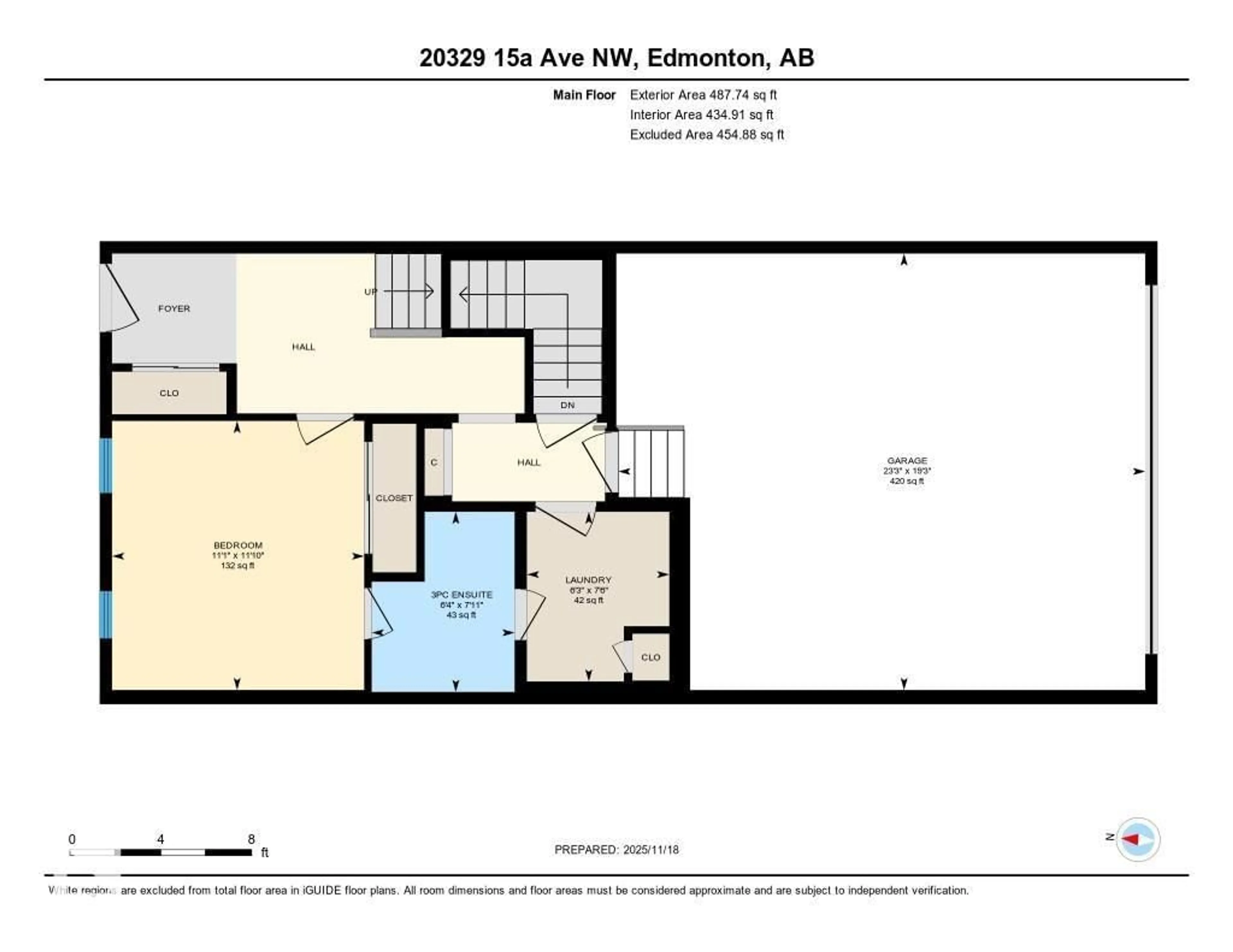 Floor plan for 20329 15A AV, Edmonton Alberta T6M1L5