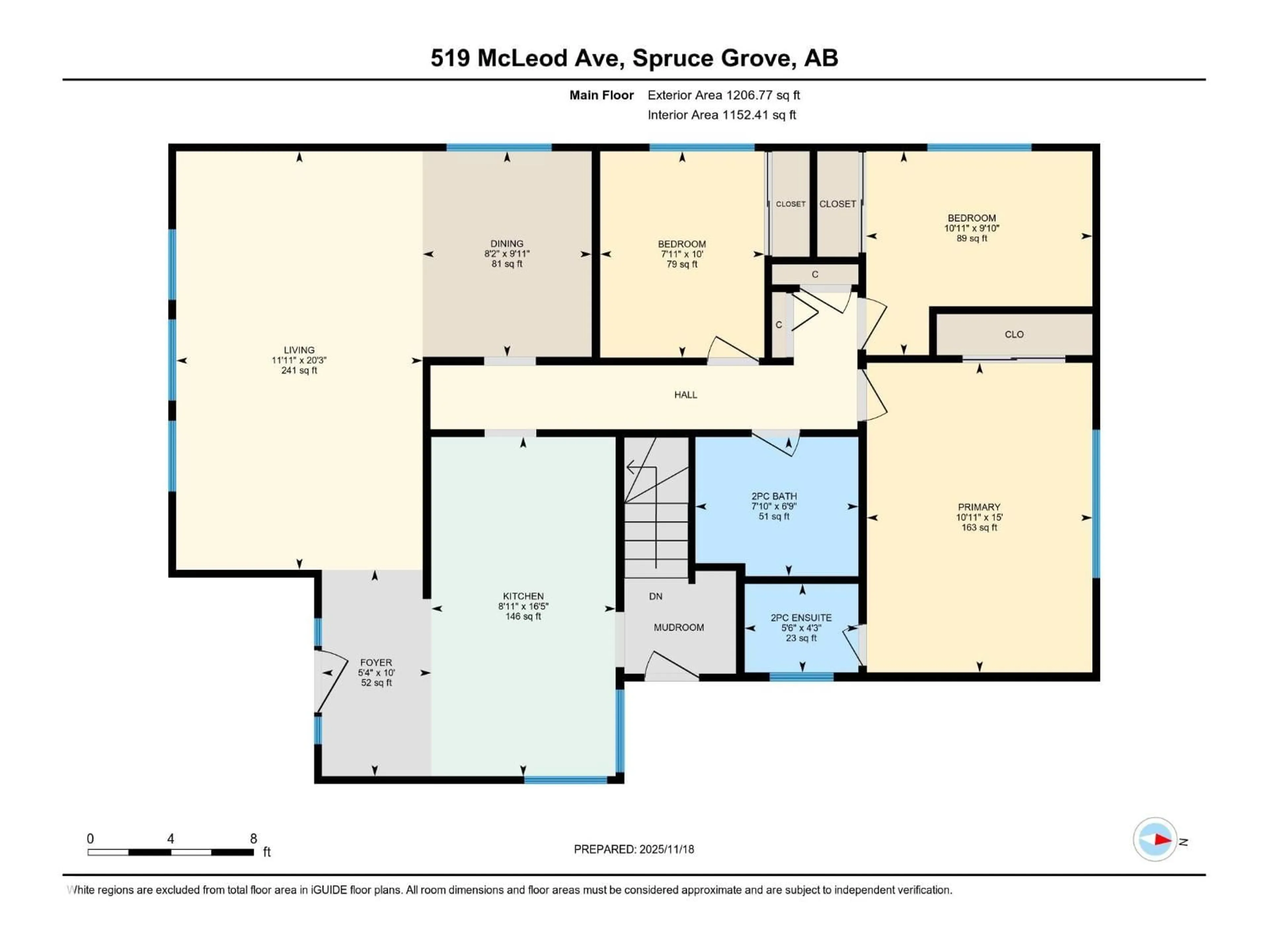 Floor plan for 519 MCLEOD AV, Spruce Grove Alberta T7X3A3