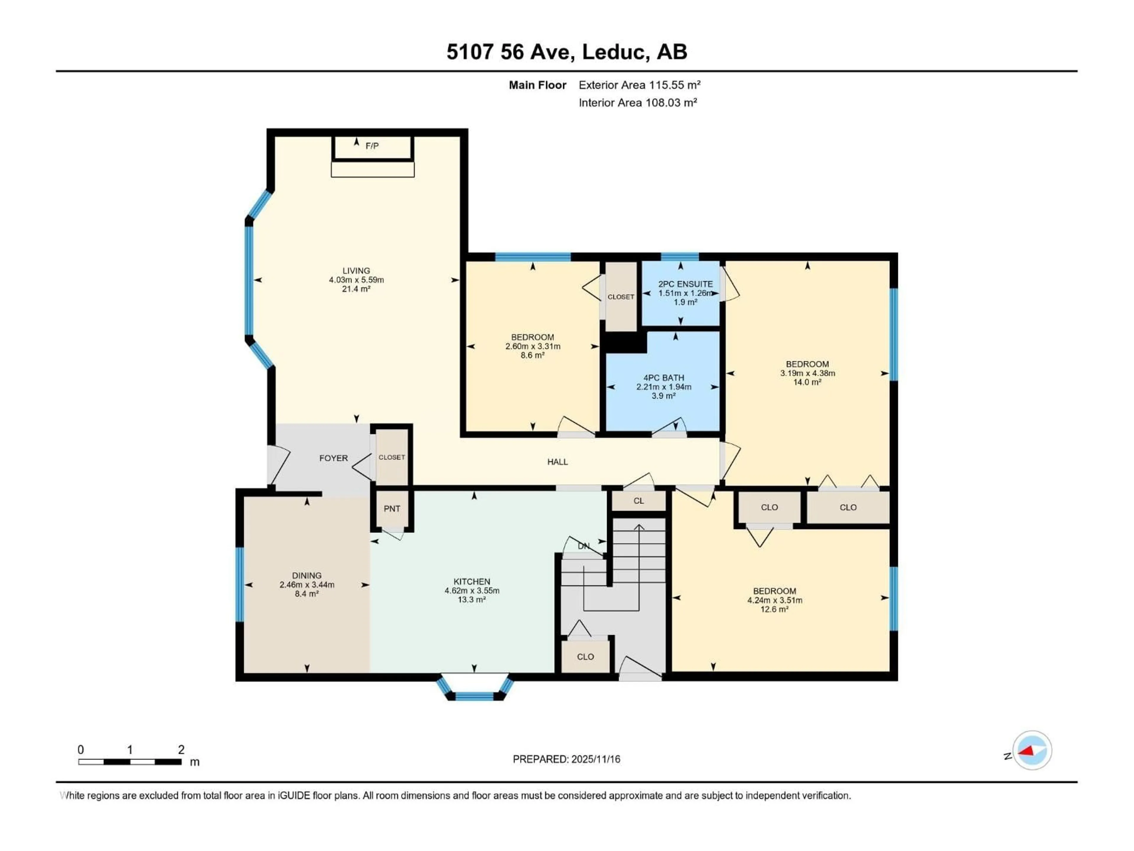 Floor plan for 5107 56 AV, Leduc Alberta T9E5N3