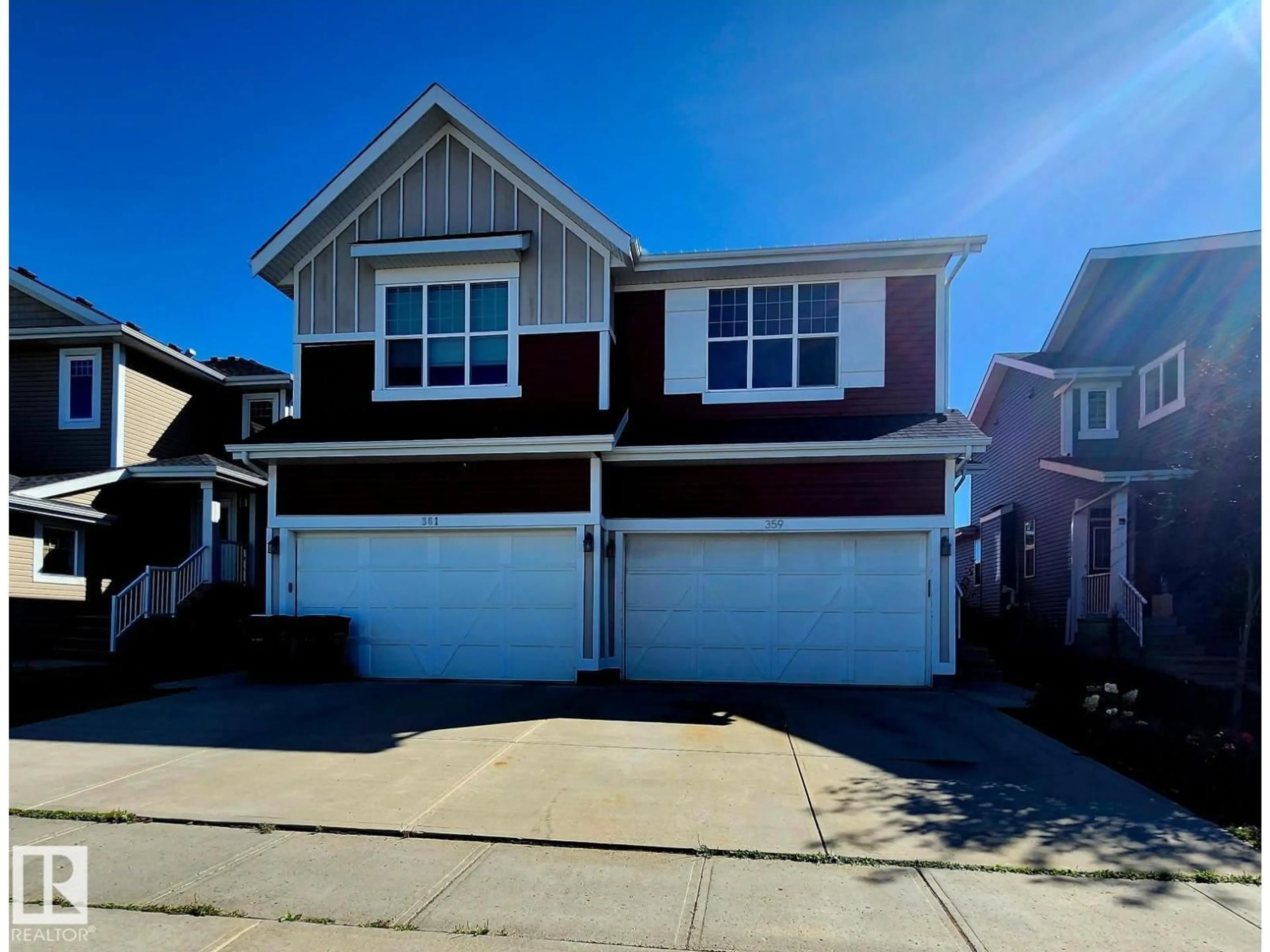 Home with vinyl exterior material, street for 359 SIMMONDS WY, Leduc Alberta T9E0T9