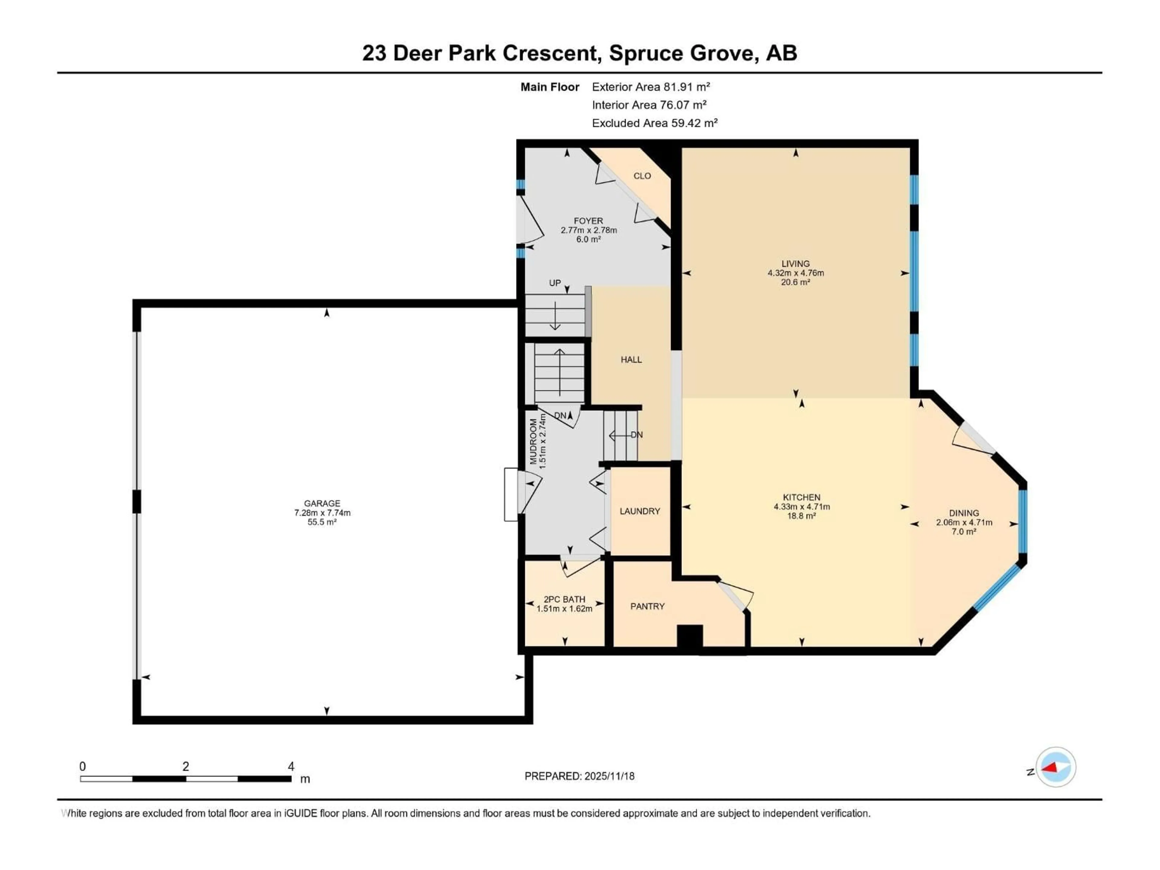 Floor plan for 23 DEER PARK CR, Spruce Grove Alberta T7X4J2