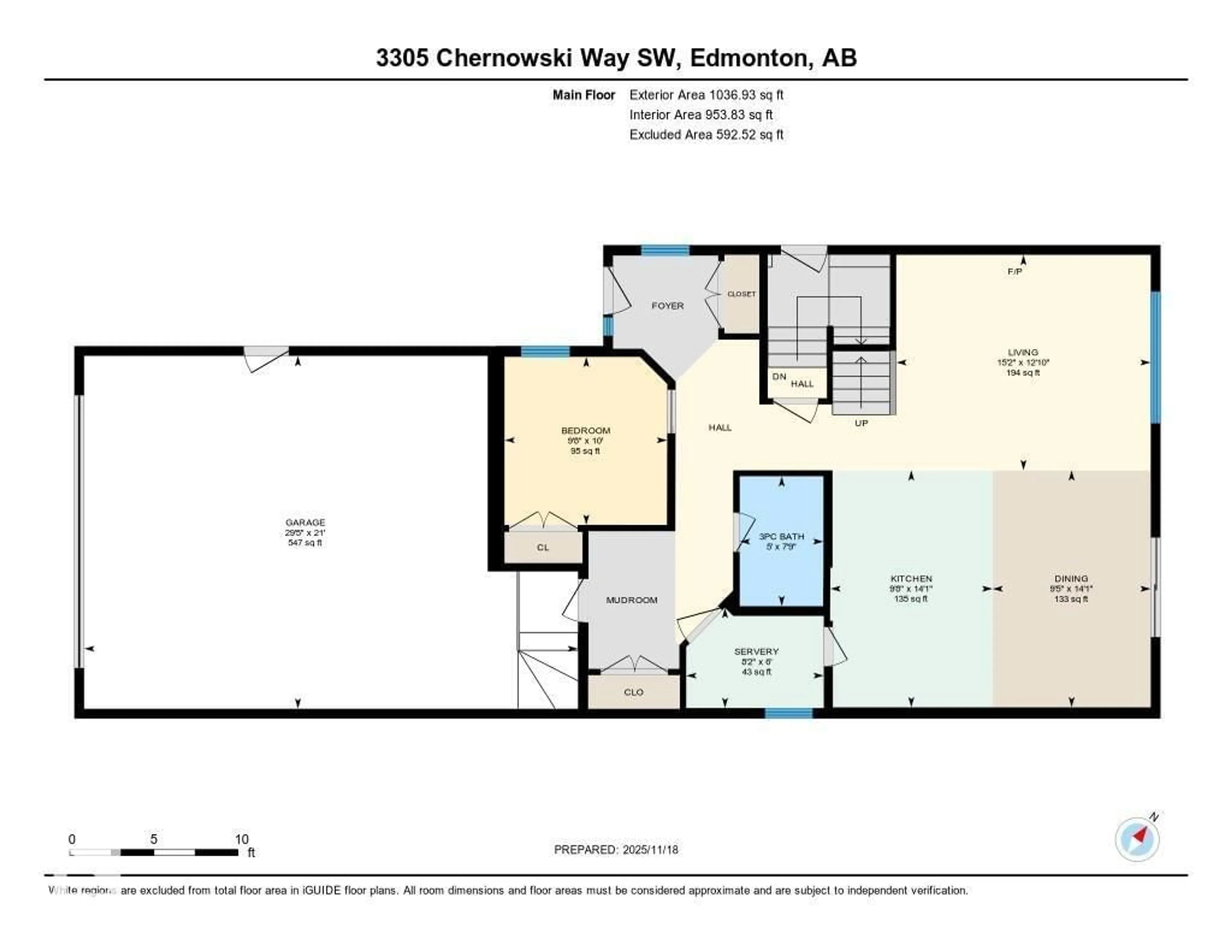 Floor plan for 3305 CHERNOWSKI WAY SW, Edmonton Alberta T6W5H2