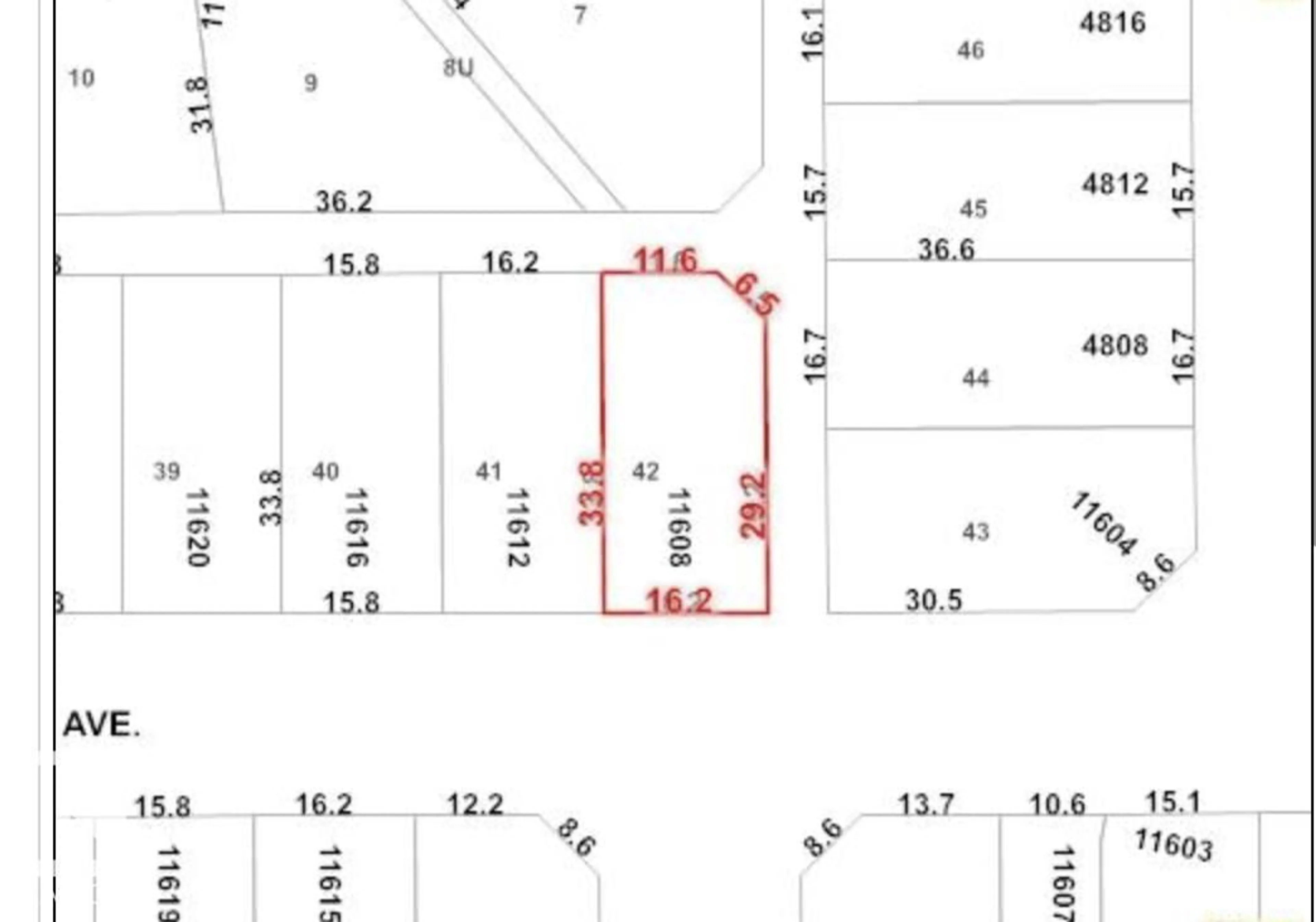 Picture of a map for 11608 48 AV, Edmonton Alberta T6H0E6