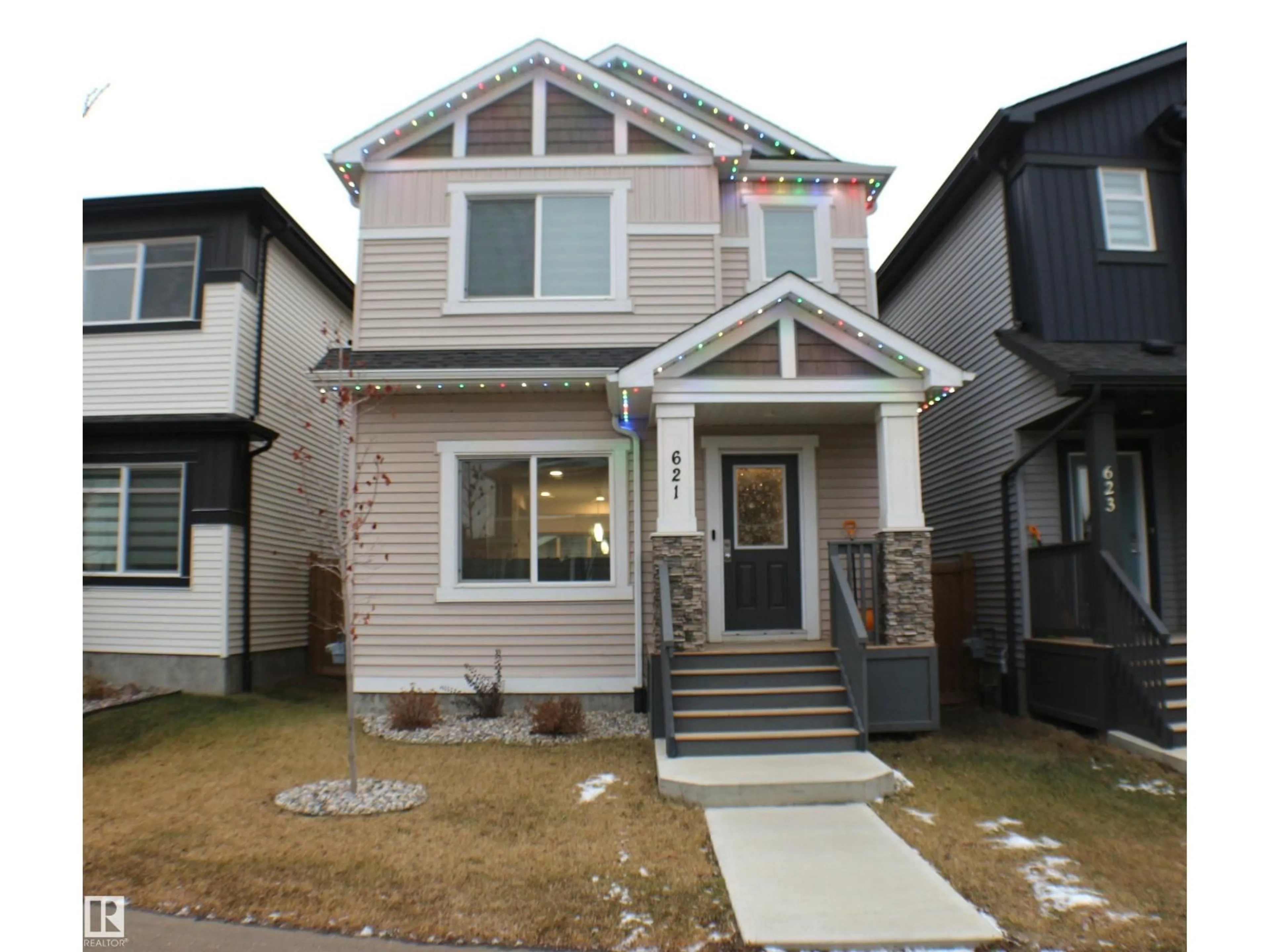 Home with vinyl exterior material, street for 621 BLACK STONE BV, Leduc Alberta T9E1M3