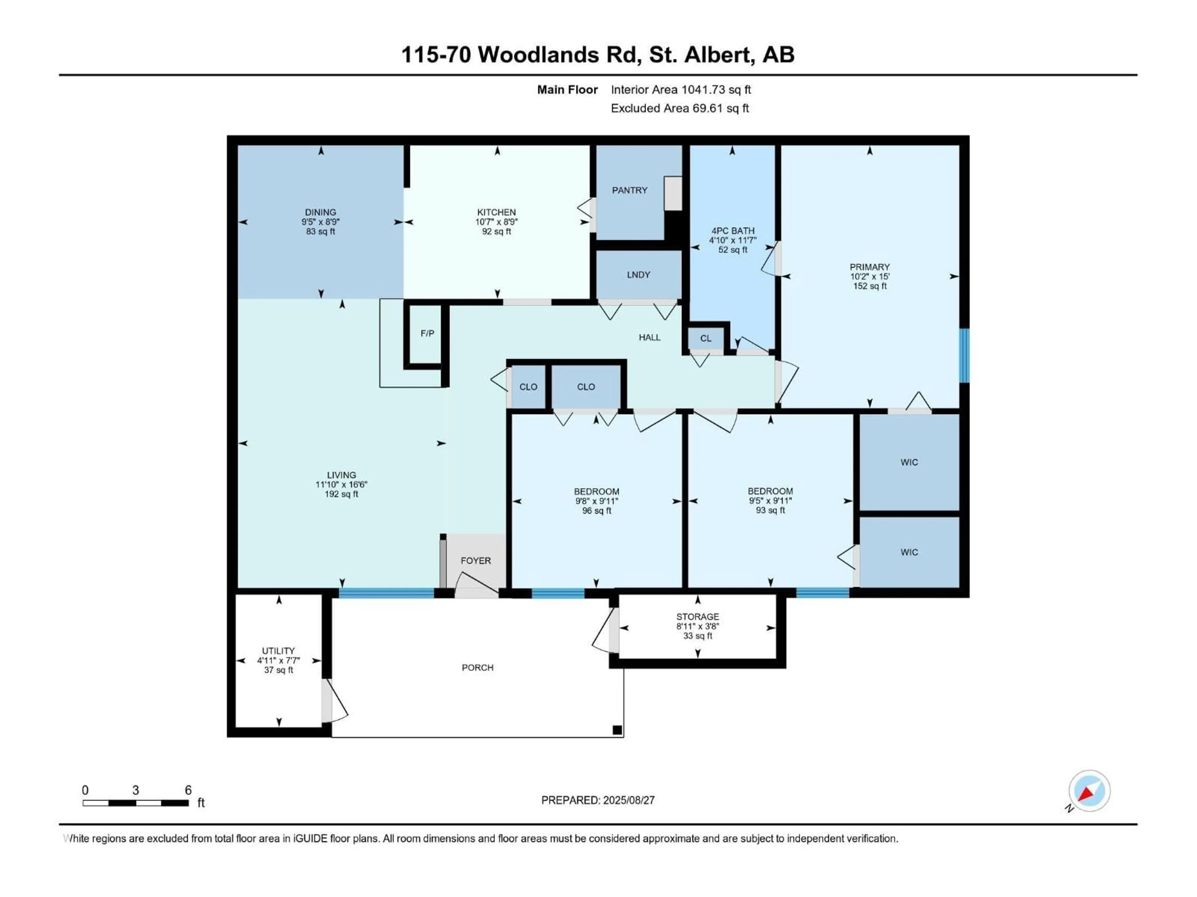Floor plan for 70 - 115 WOODLANDS RD, St. Albert Alberta T8N5H4