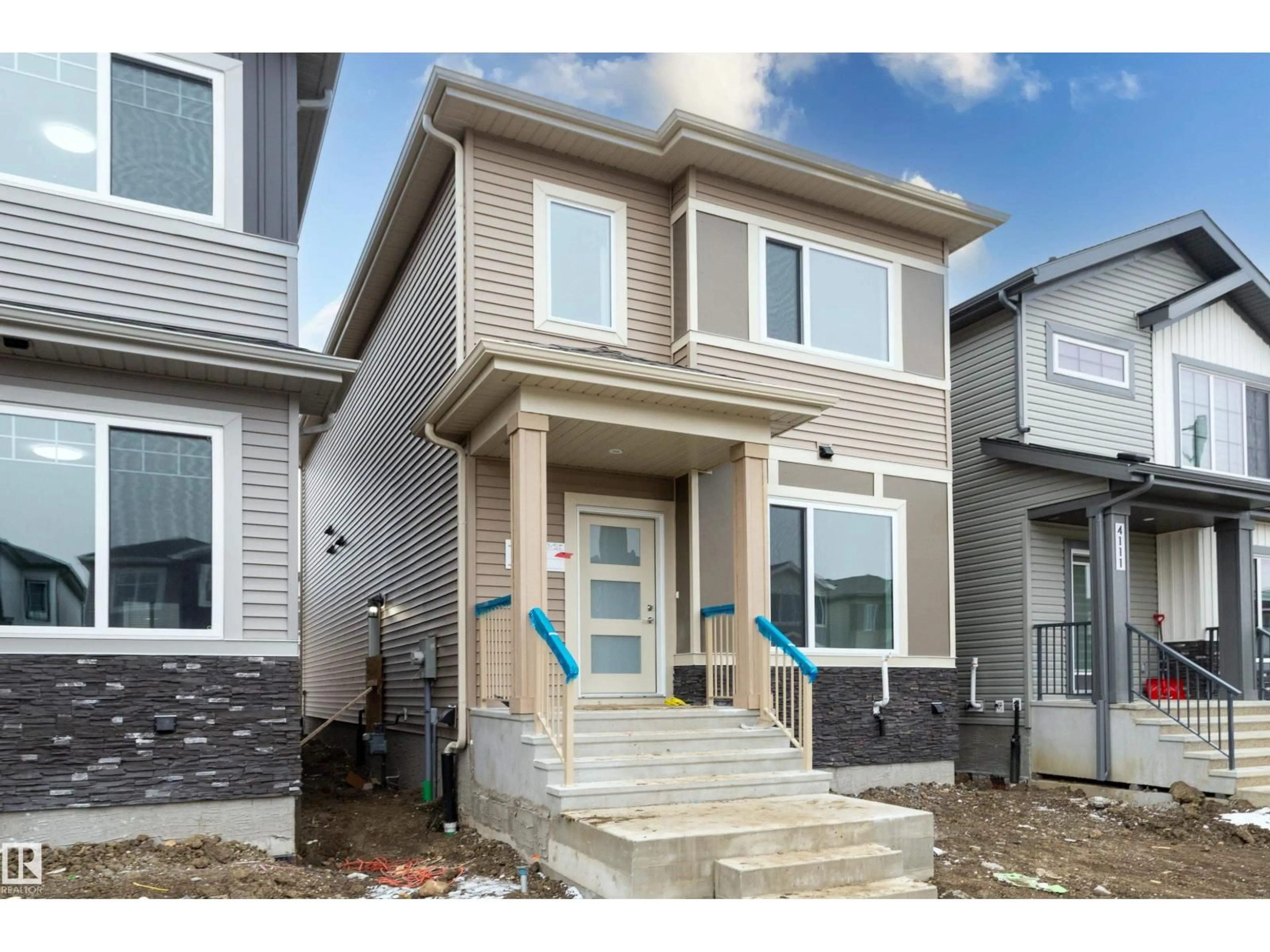 Home with vinyl exterior material, street for 4113 67 ST, Beaumont Alberta T4X3E9