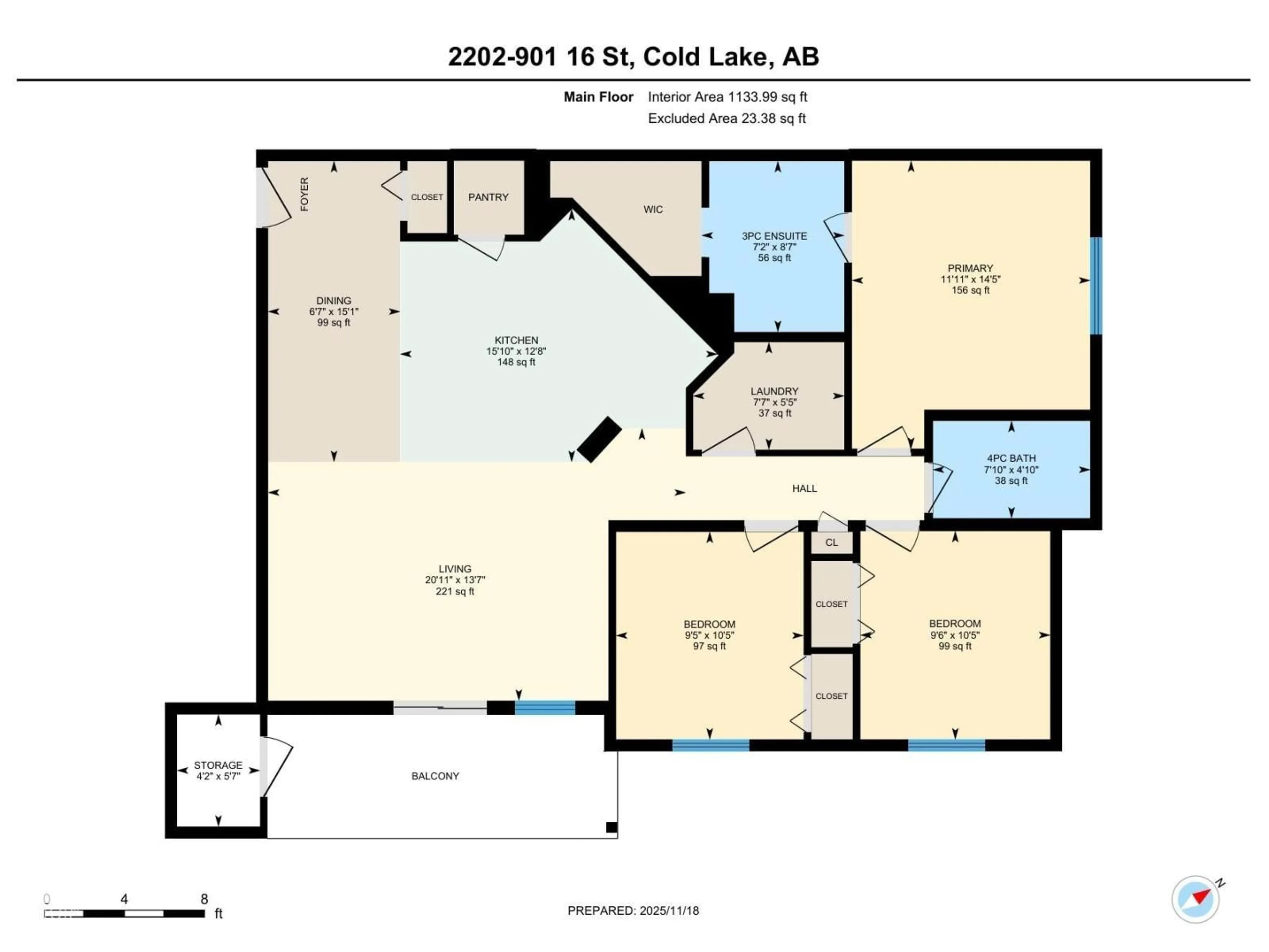 Floor plan for 2202 901 16 ST, Cold Lake Alberta T9M0C3