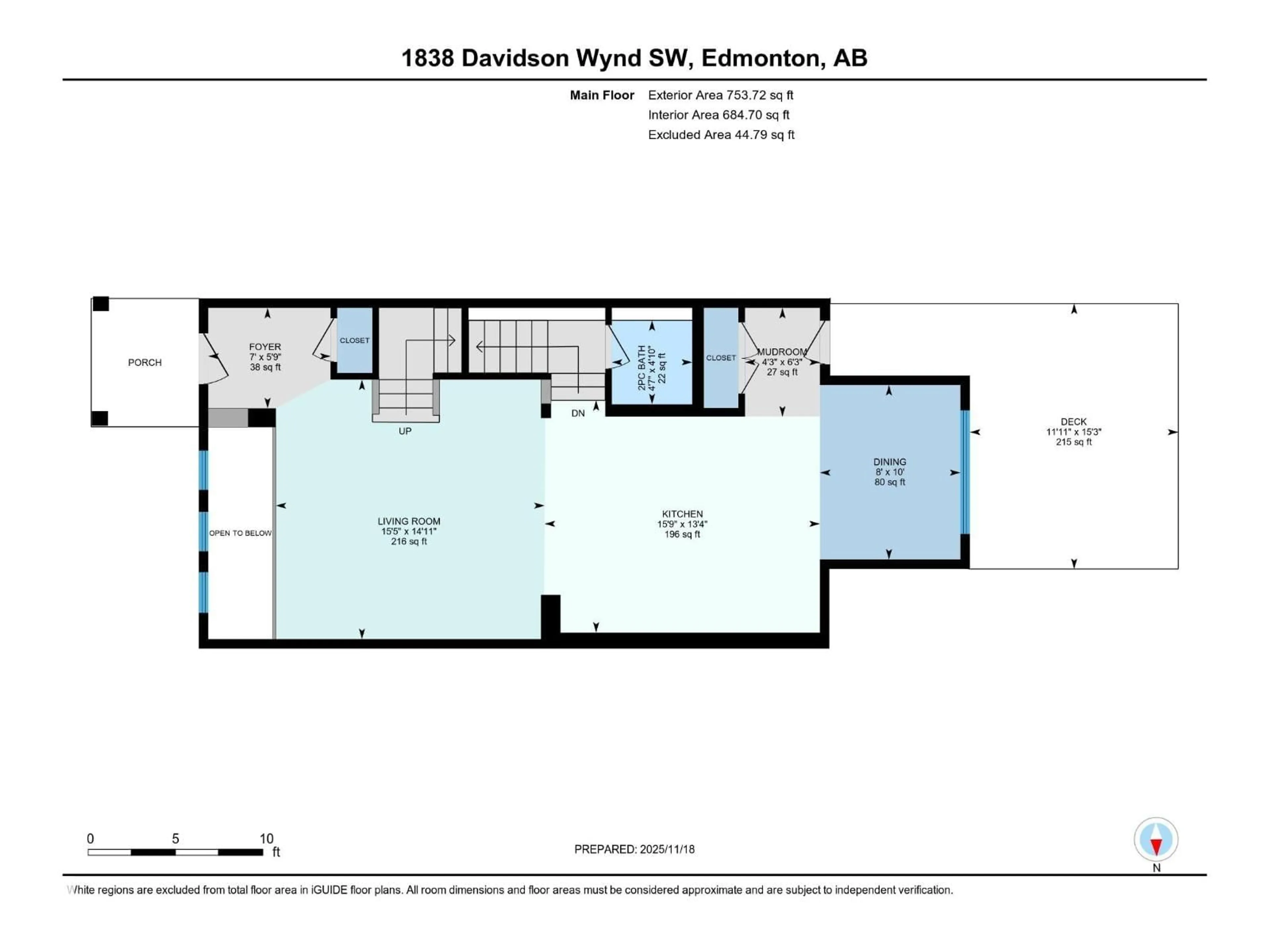 Floor plan for 1938 DAVIDSON WD, Edmonton Alberta T6W3J4
