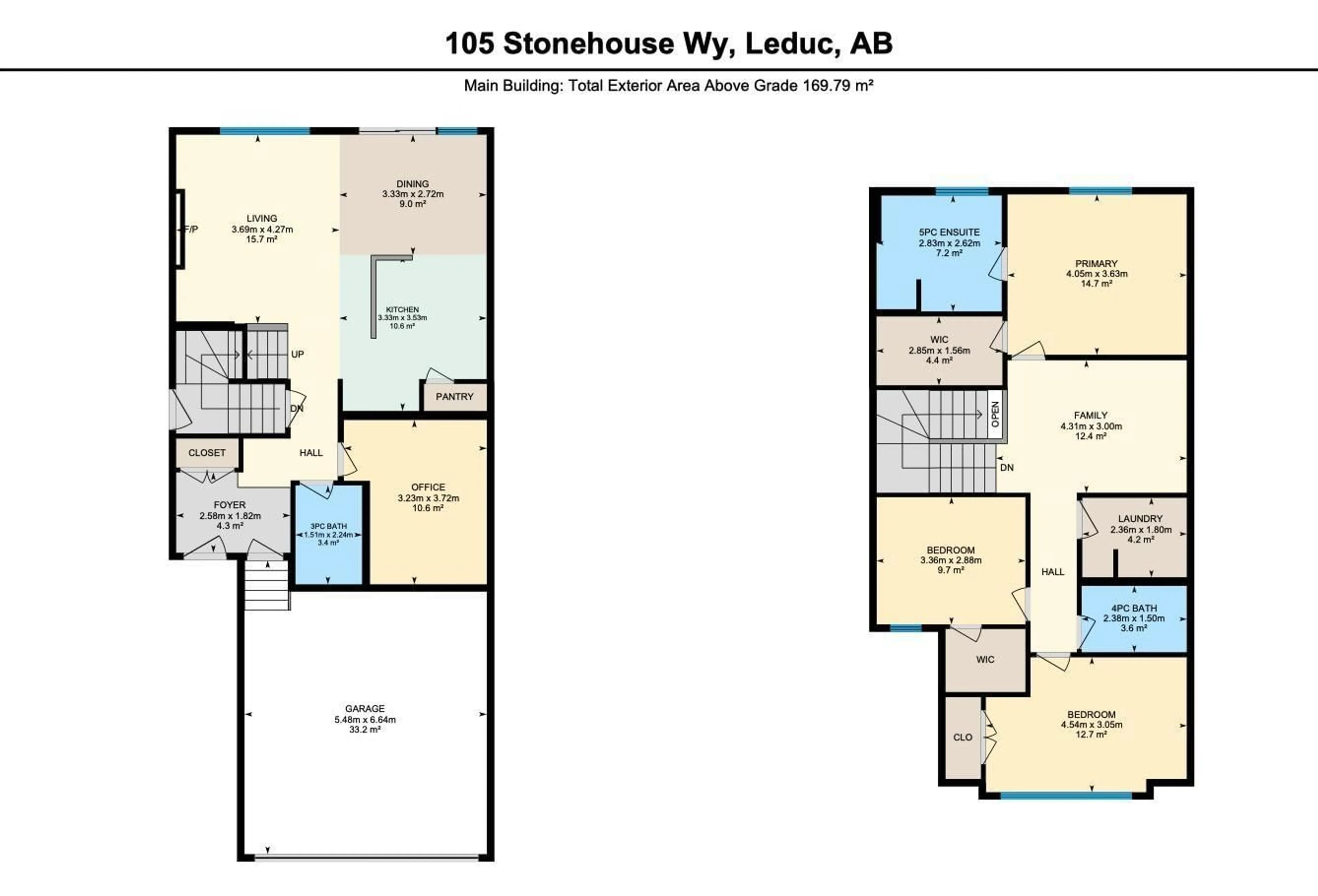 Floor plan for 105 STONEHOUSE WY, Leduc Alberta T9E1R1