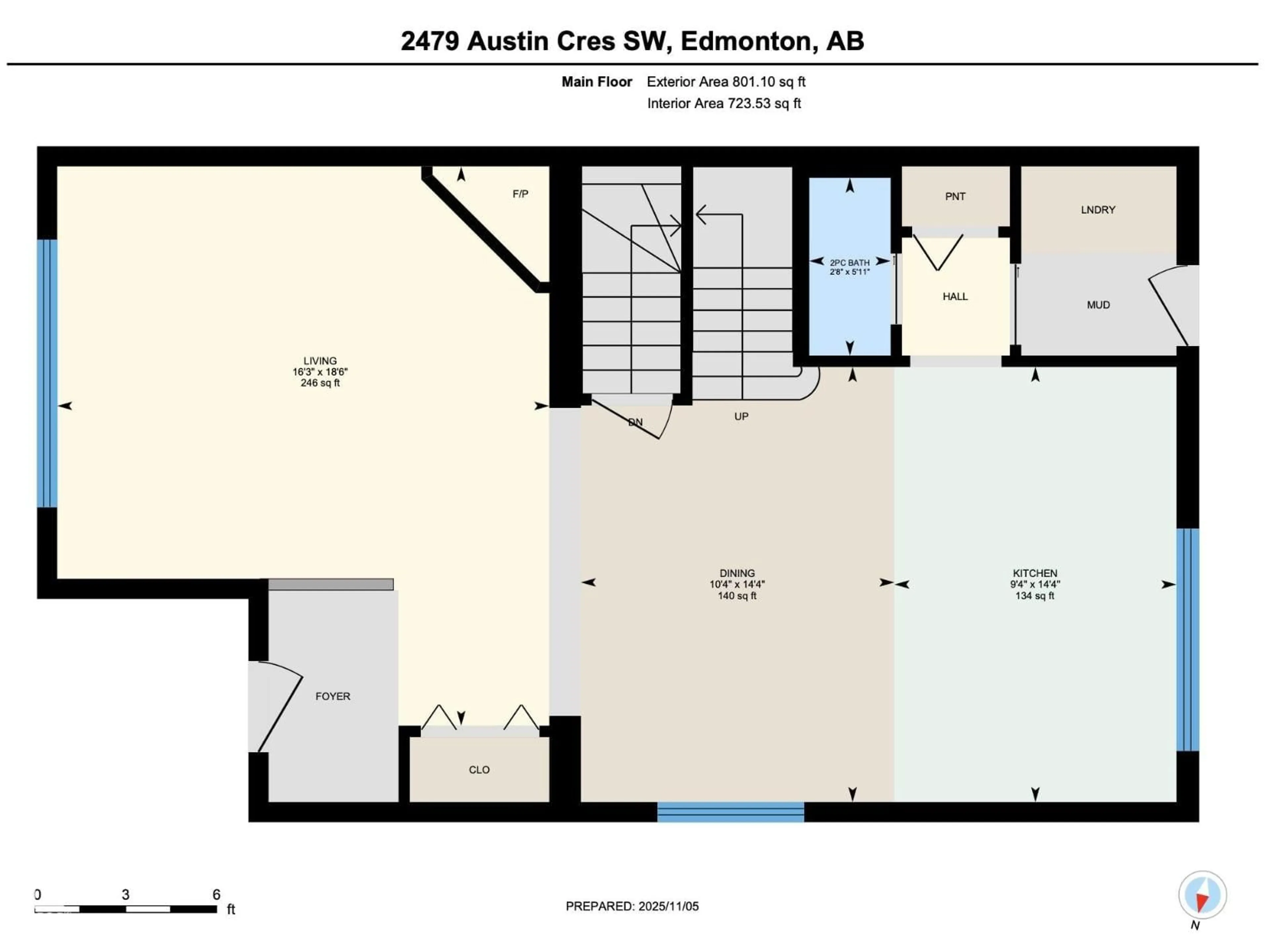Floor plan for 2479 AUSTIN CR, Edmonton Alberta T6W0L4