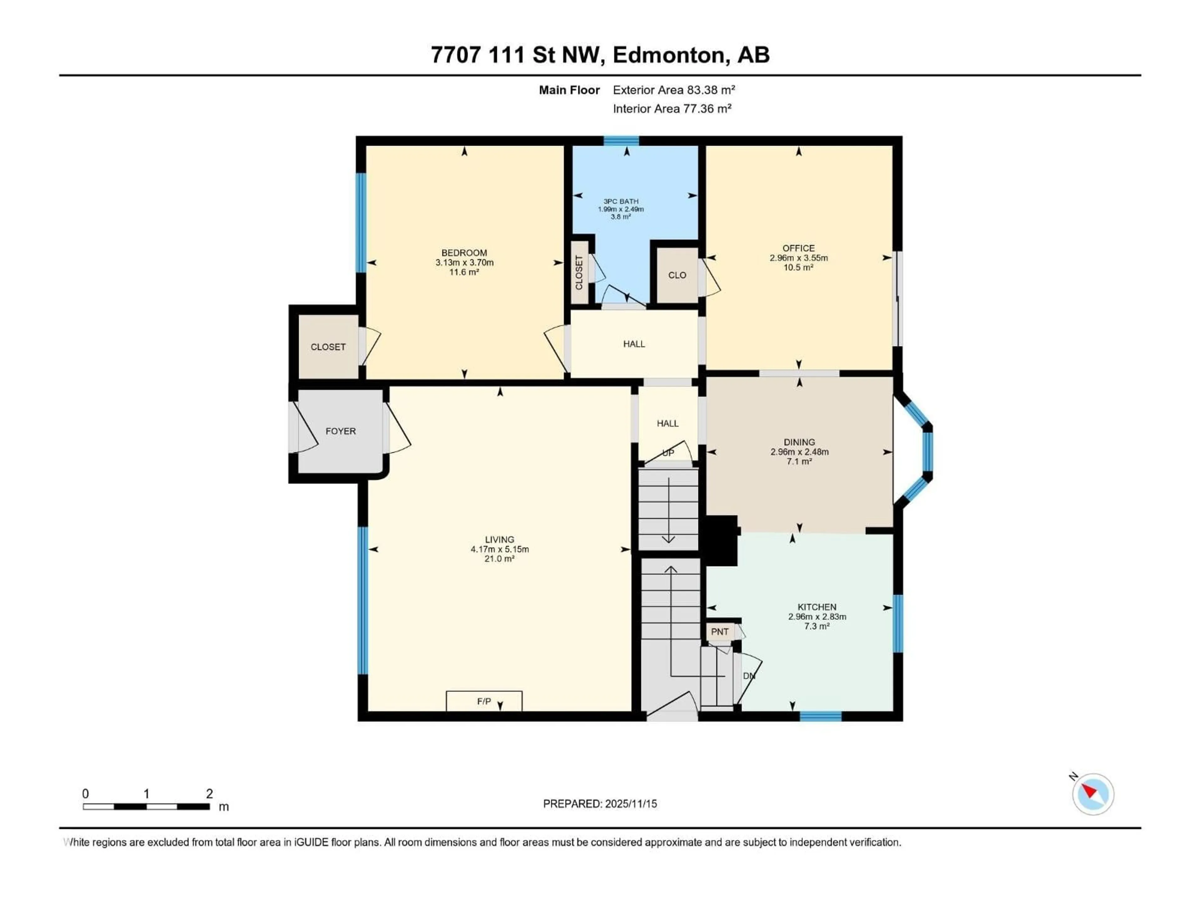 Floor plan for 7707 111 ST, Edmonton Alberta T6G1H3