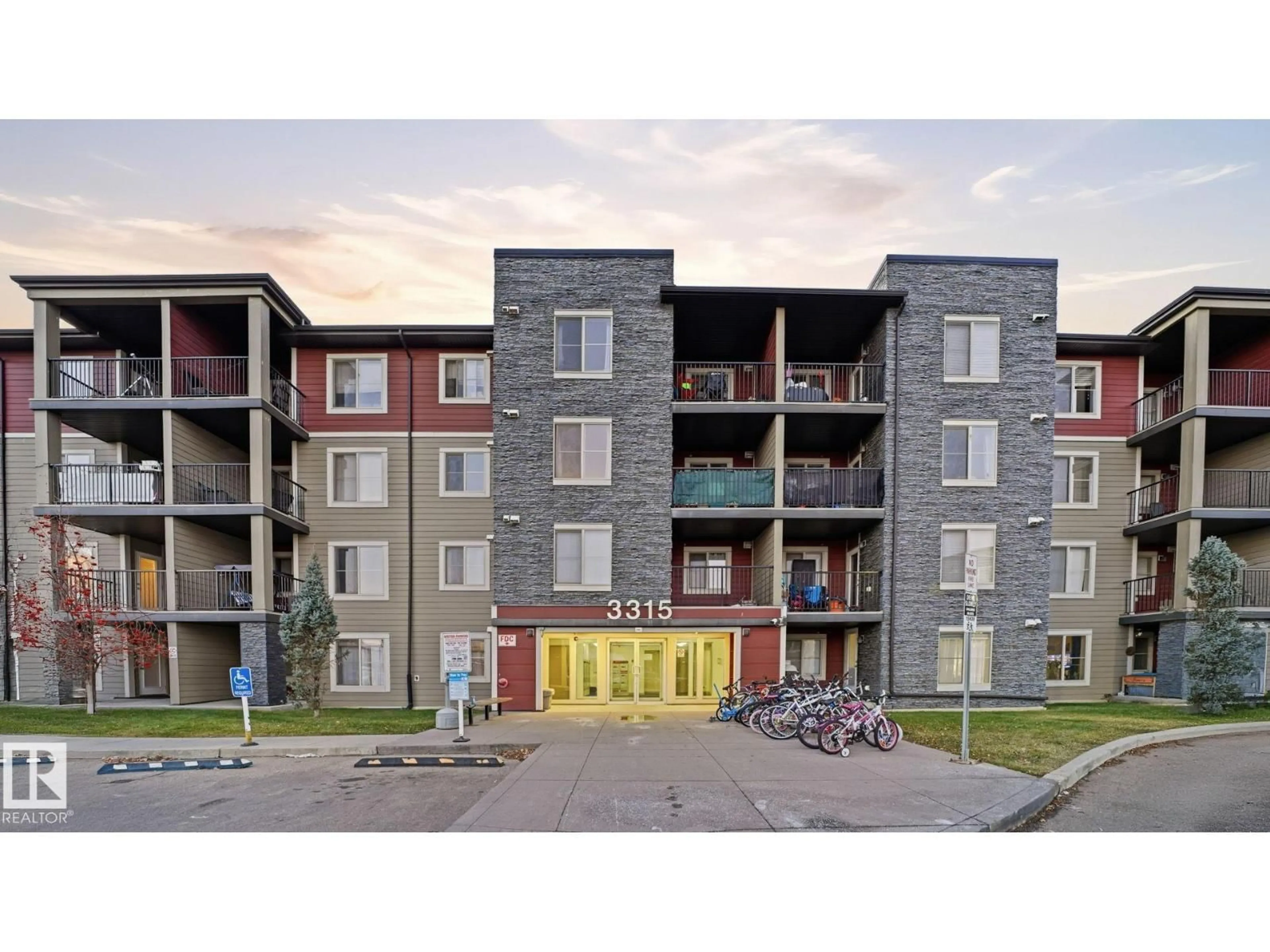 A pic from outside/outdoor area/front of a property/back of a property/a pic from drone, building for #335 - 3315 JAMES MOWATT TR, Edmonton Alberta T6W3L9