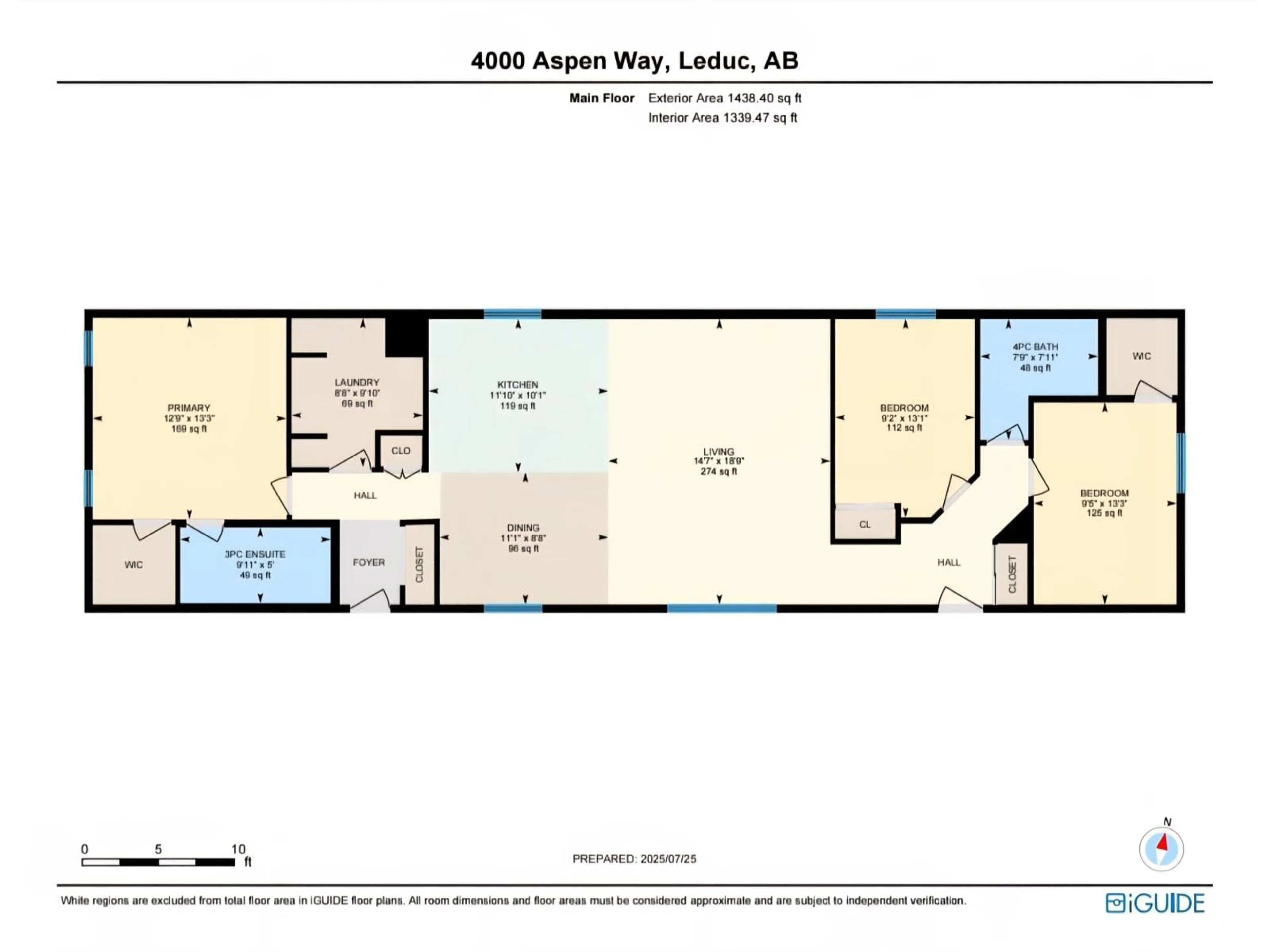Floor plan for 4000 ASPEN WY, Leduc Alberta T9E8P9