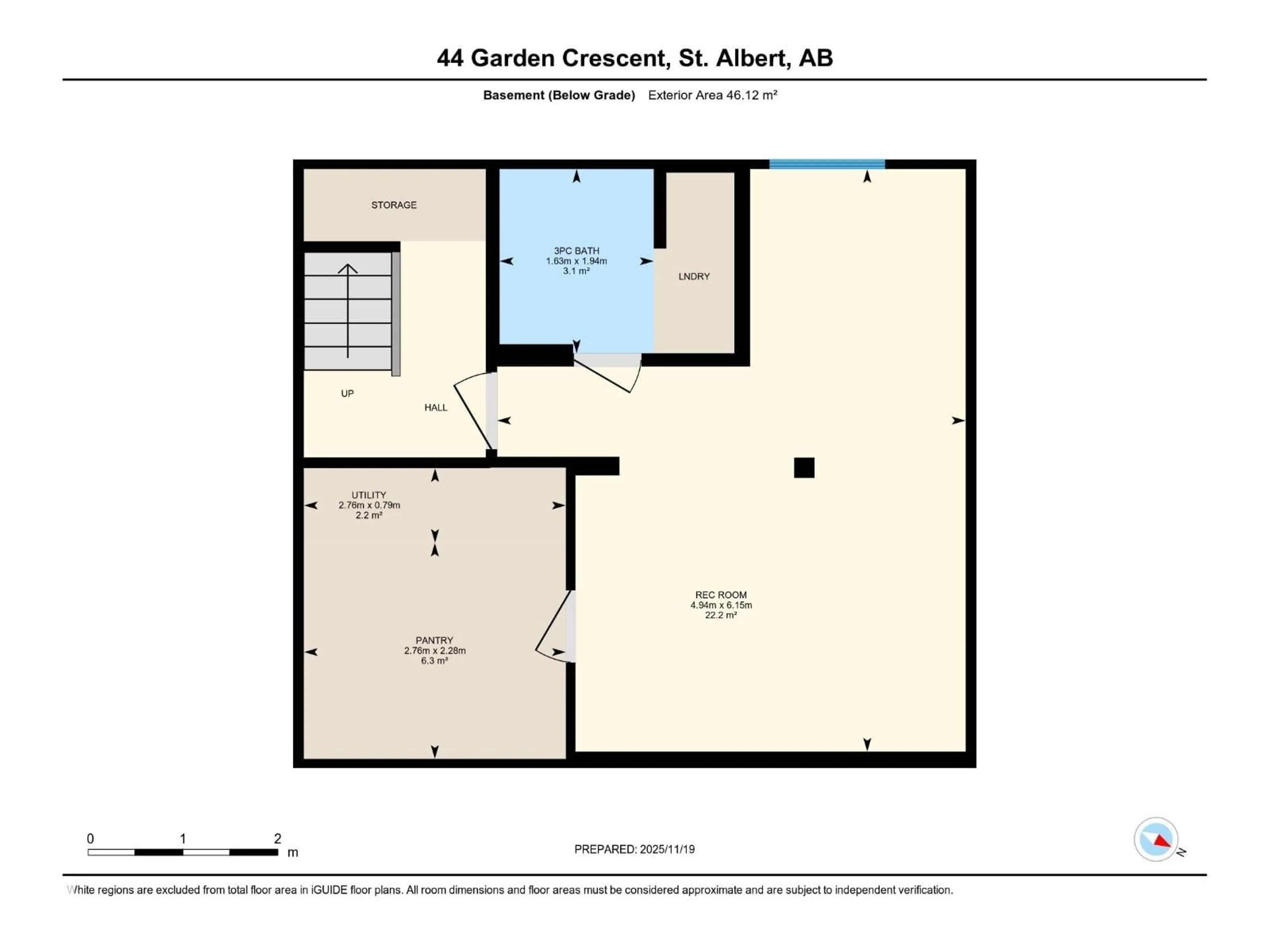 Floor plan for 44 GARDEN CR, St. Albert Alberta T8N0W9