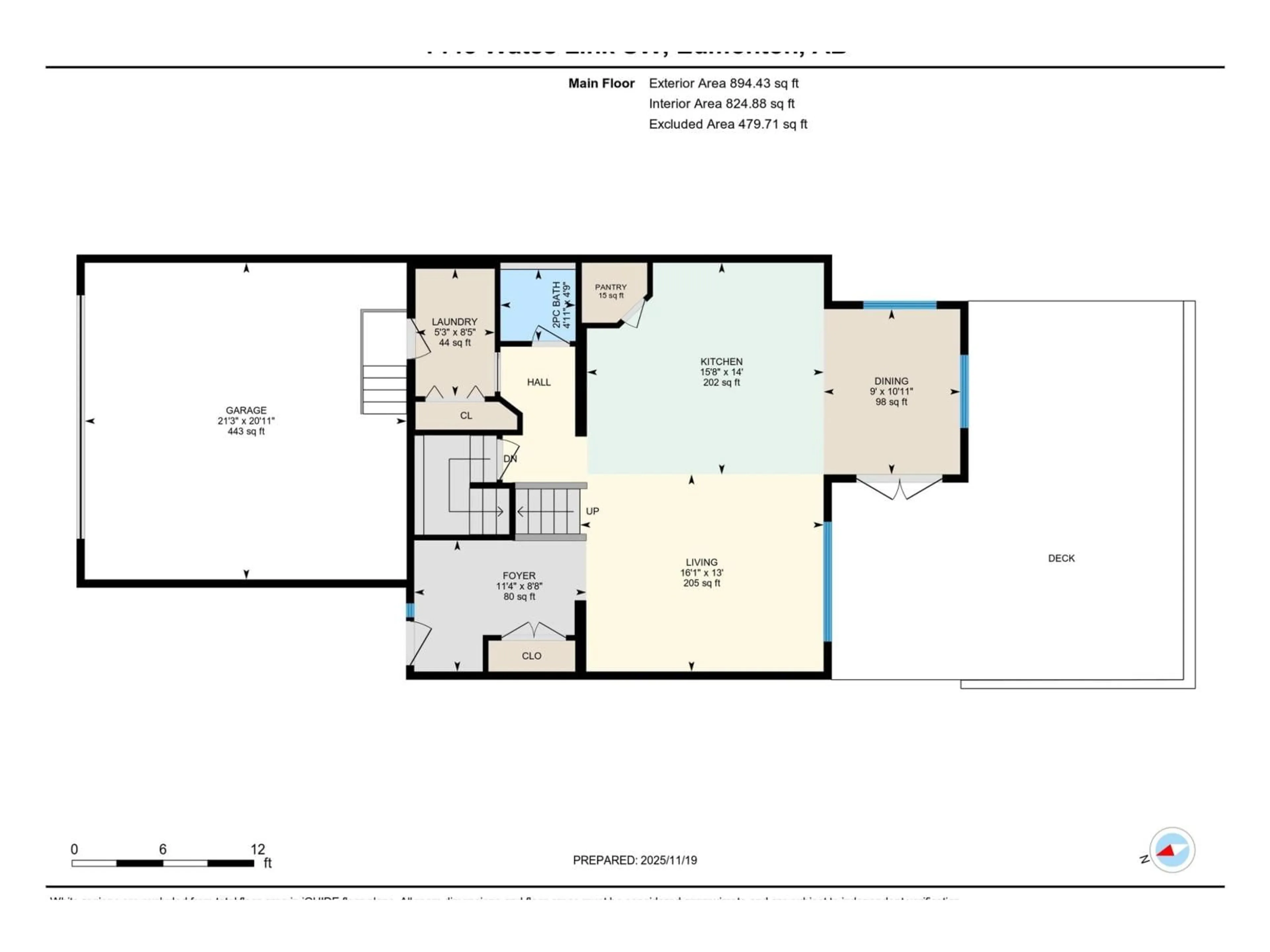Floor plan for SW - 1445 WATES LINK LI, Edmonton Alberta T6W0V1
