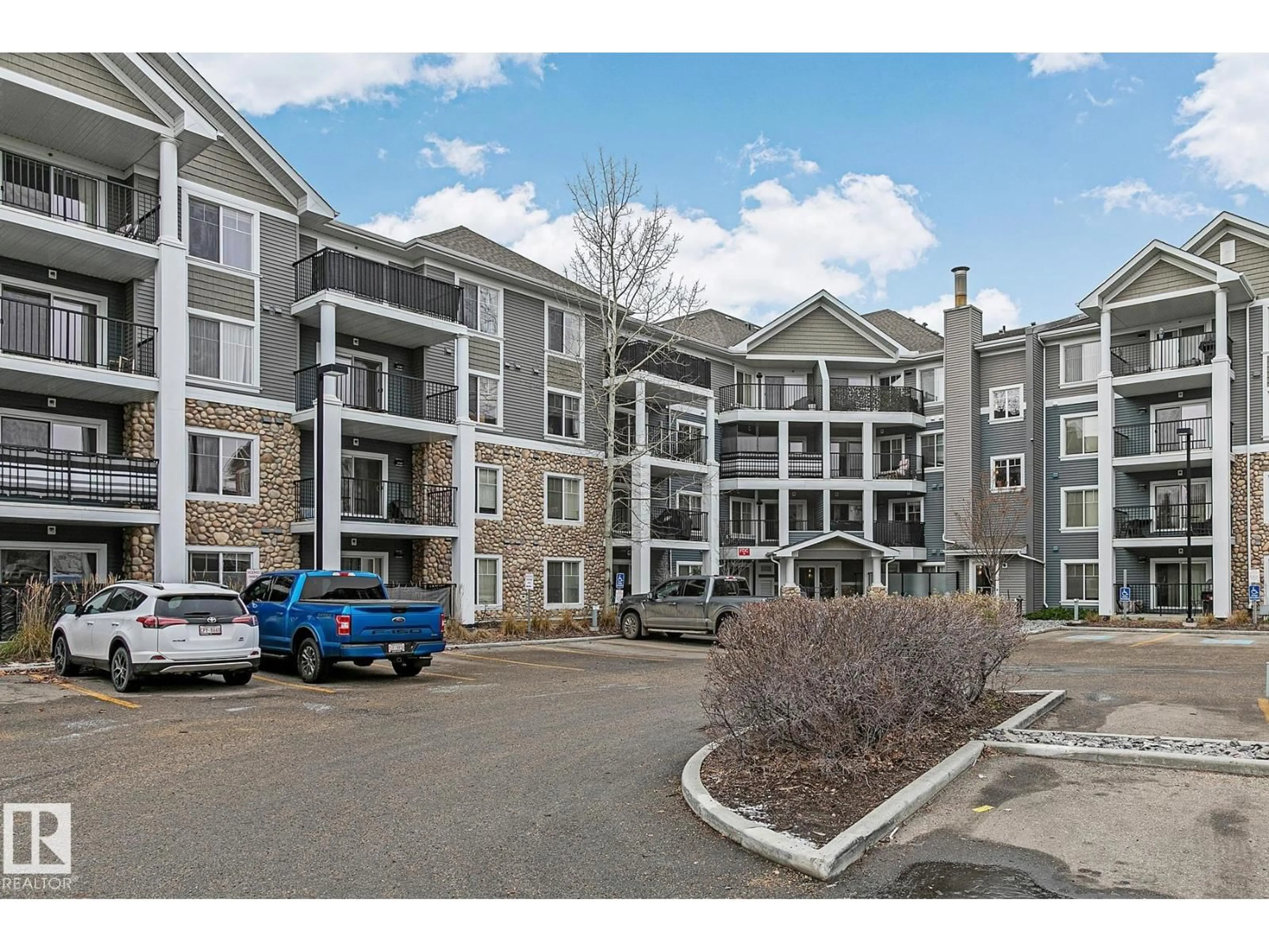 A pic from outside/outdoor area/front of a property/back of a property/a pic from drone, mountain view for #413 - 6084 STANTON DR, Edmonton Alberta T6X0Z4