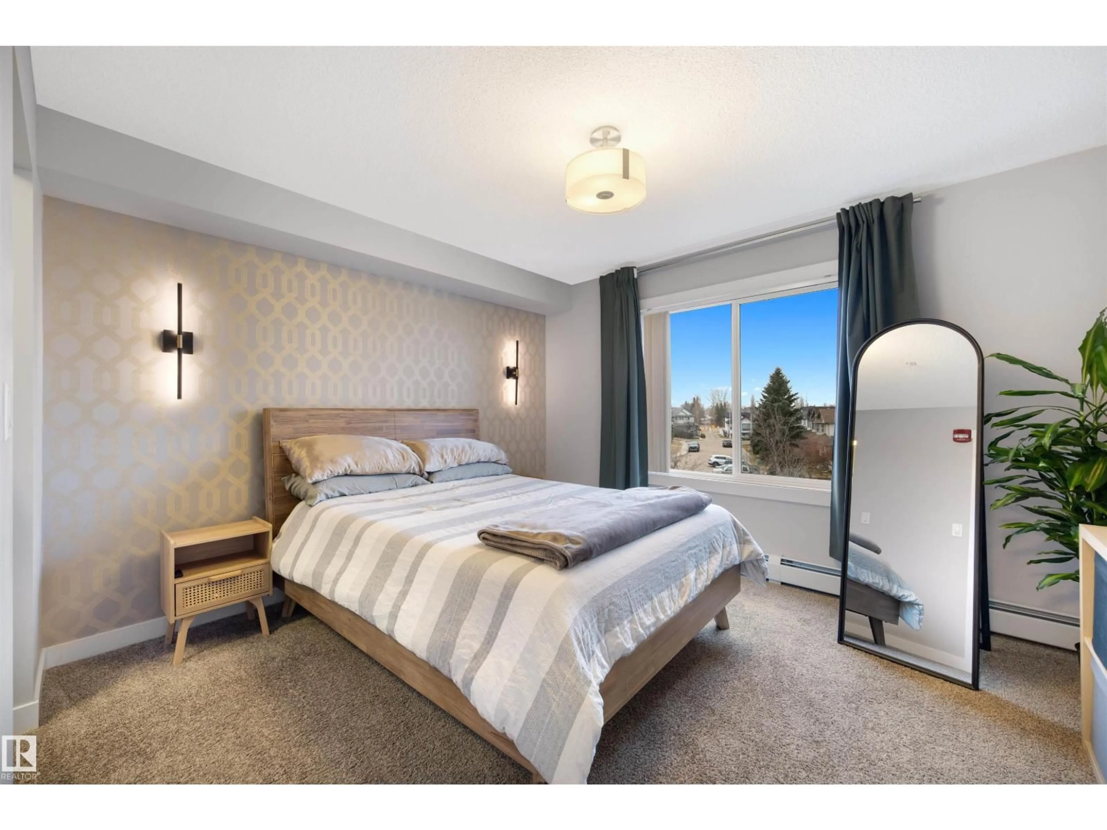 Bedroom with bed, unknown for #313 - 2229 44 AV NW, Edmonton Alberta T6T0W6