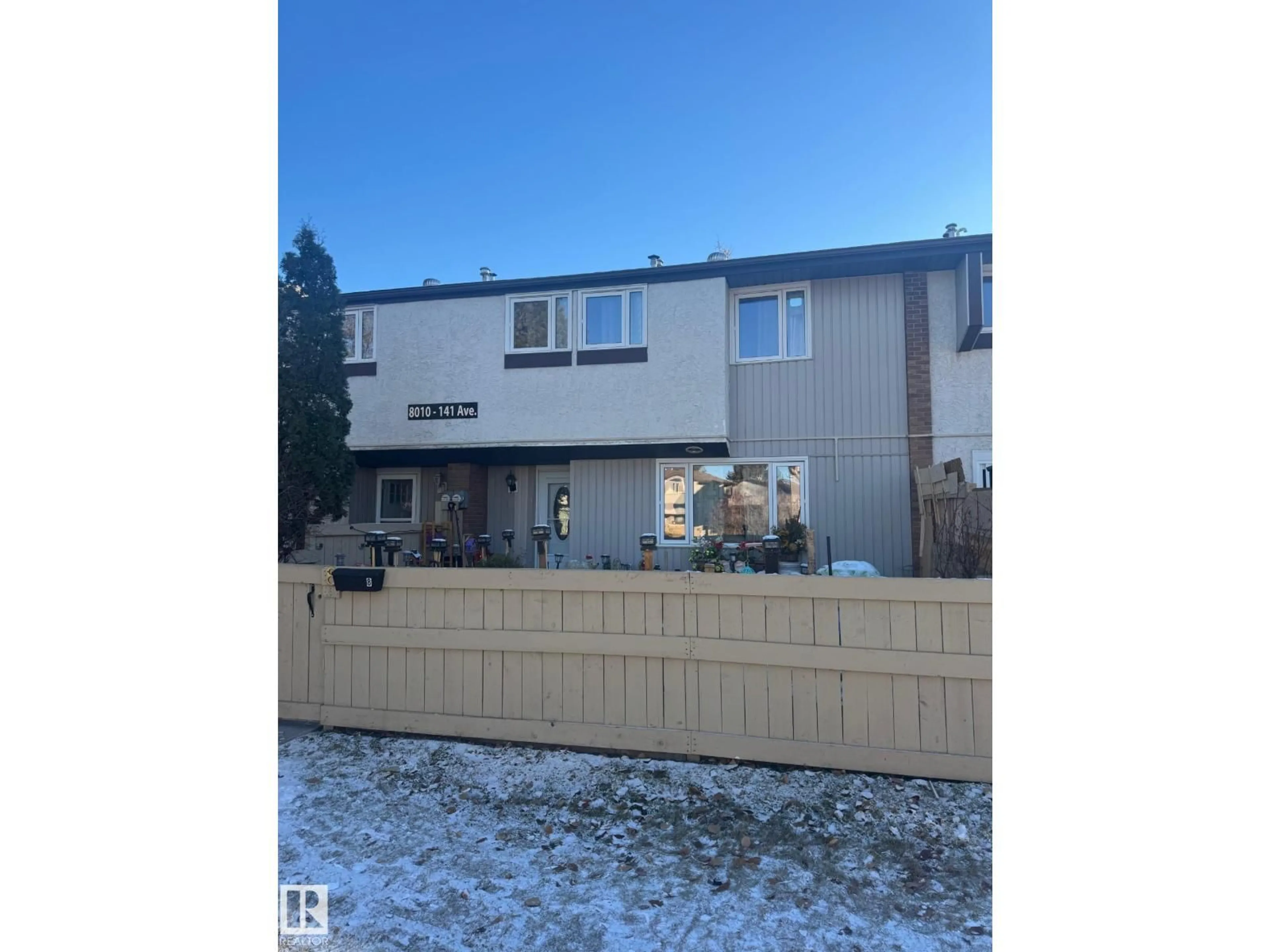 A pic from outside/outdoor area/front of a property/back of a property/a pic from drone, building for 8 - 8010 141 AV NW, Edmonton Alberta T5C2N9