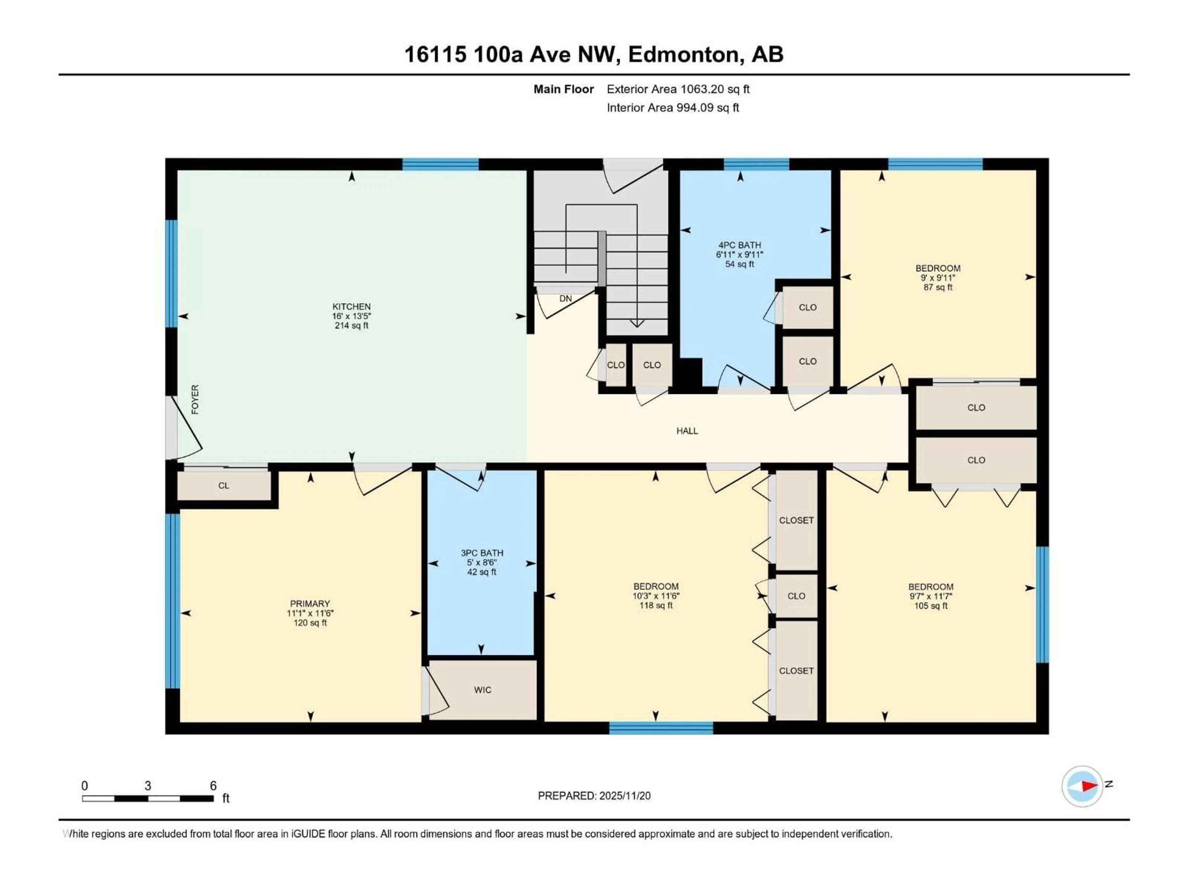 Floor plan for 16115 100A AV, Edmonton Alberta T5P0L9