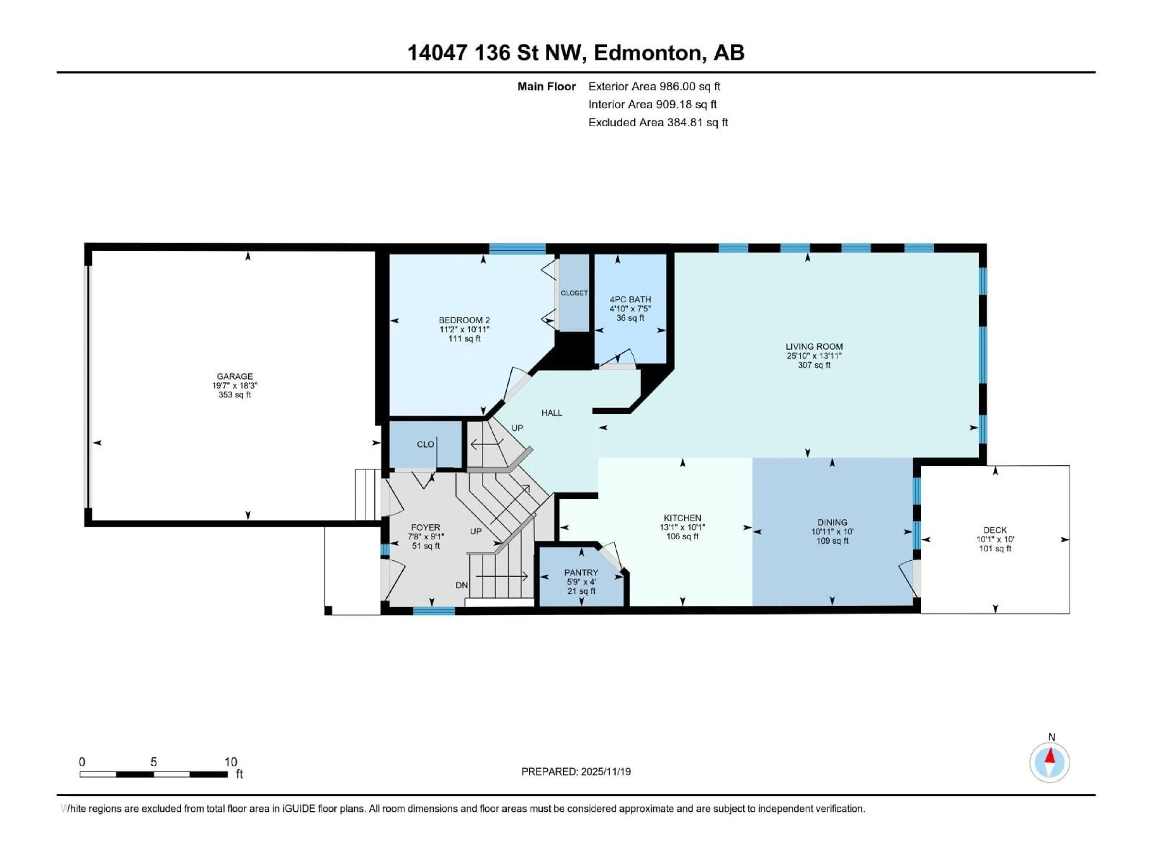 Floor plan for 14047 136 ST, Edmonton Alberta T6V1W8