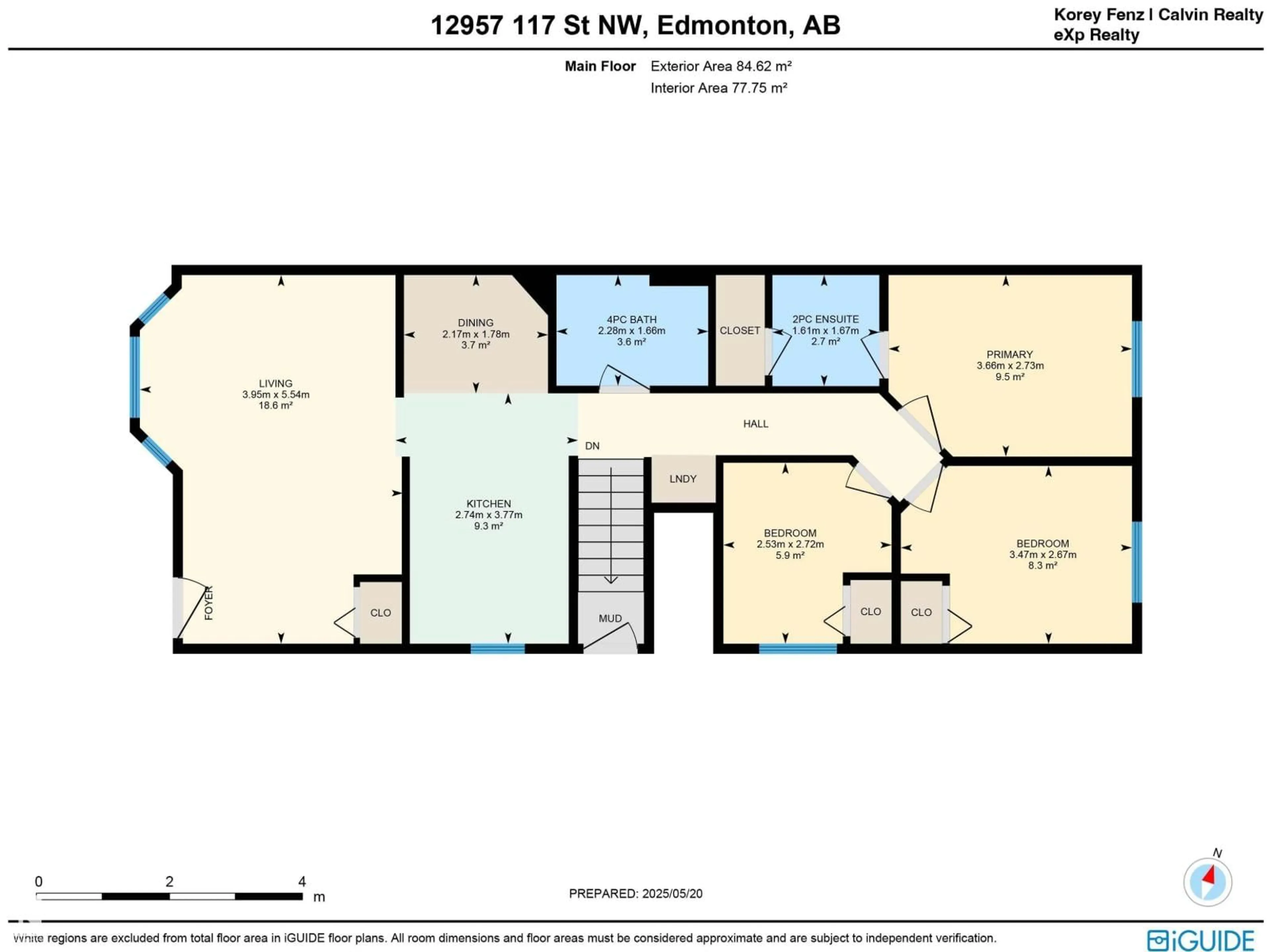 Floor plan for NW - 12957 - 12959 117 ST, Edmonton Alberta T5E5J8