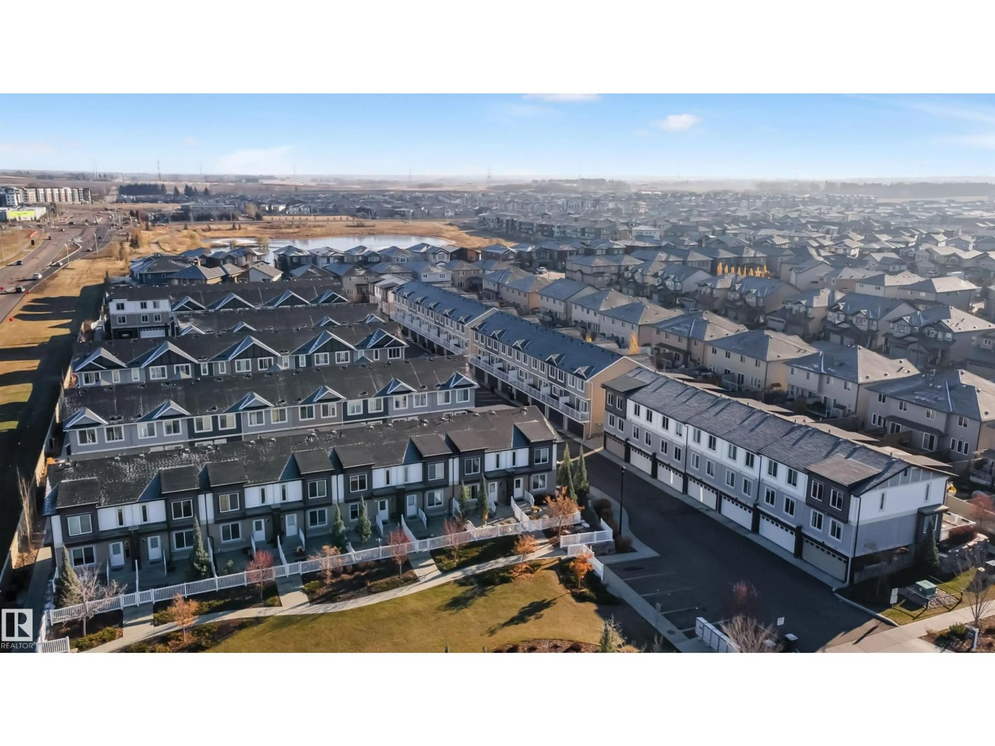 A pic from outside/outdoor area/front of a property/back of a property/a pic from drone, city buildings view from balcony for #57 - 2215 24 ST, Edmonton Alberta T6T1A6