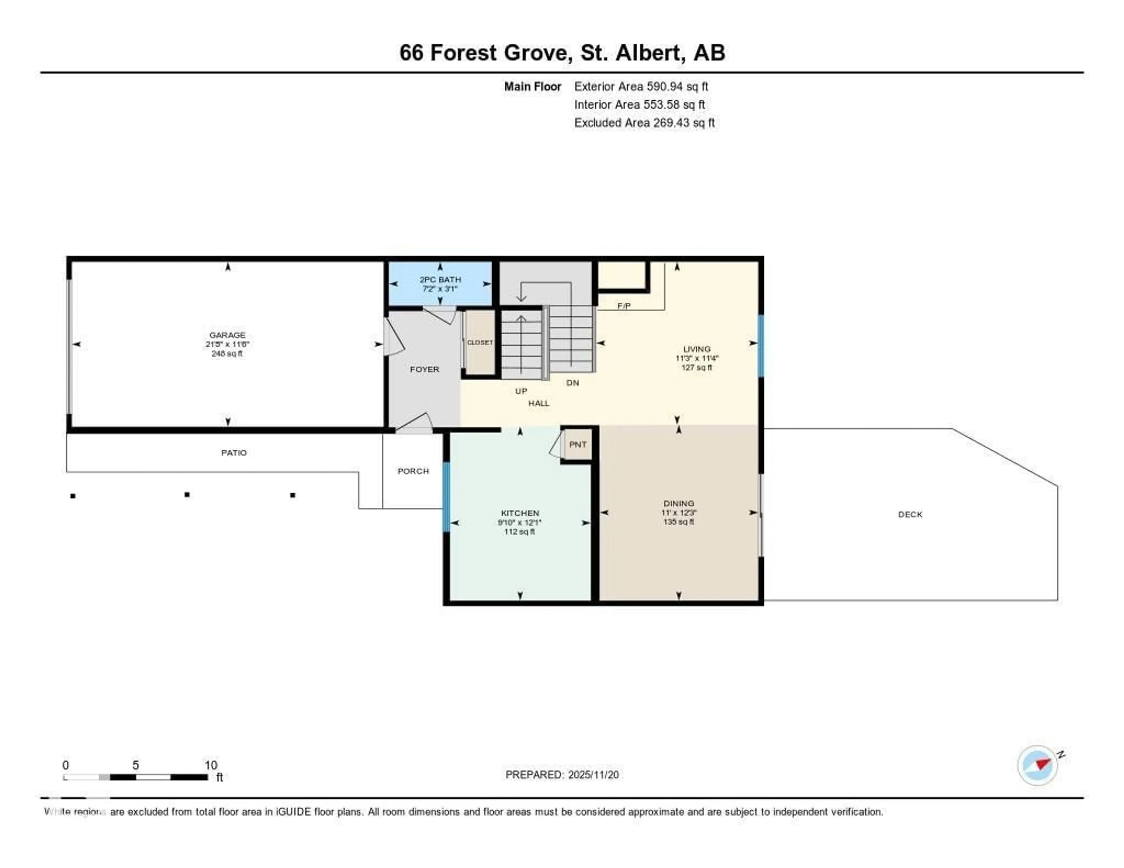 Floor plan for 66 FOREST GV, St. Albert Alberta T8N3K6