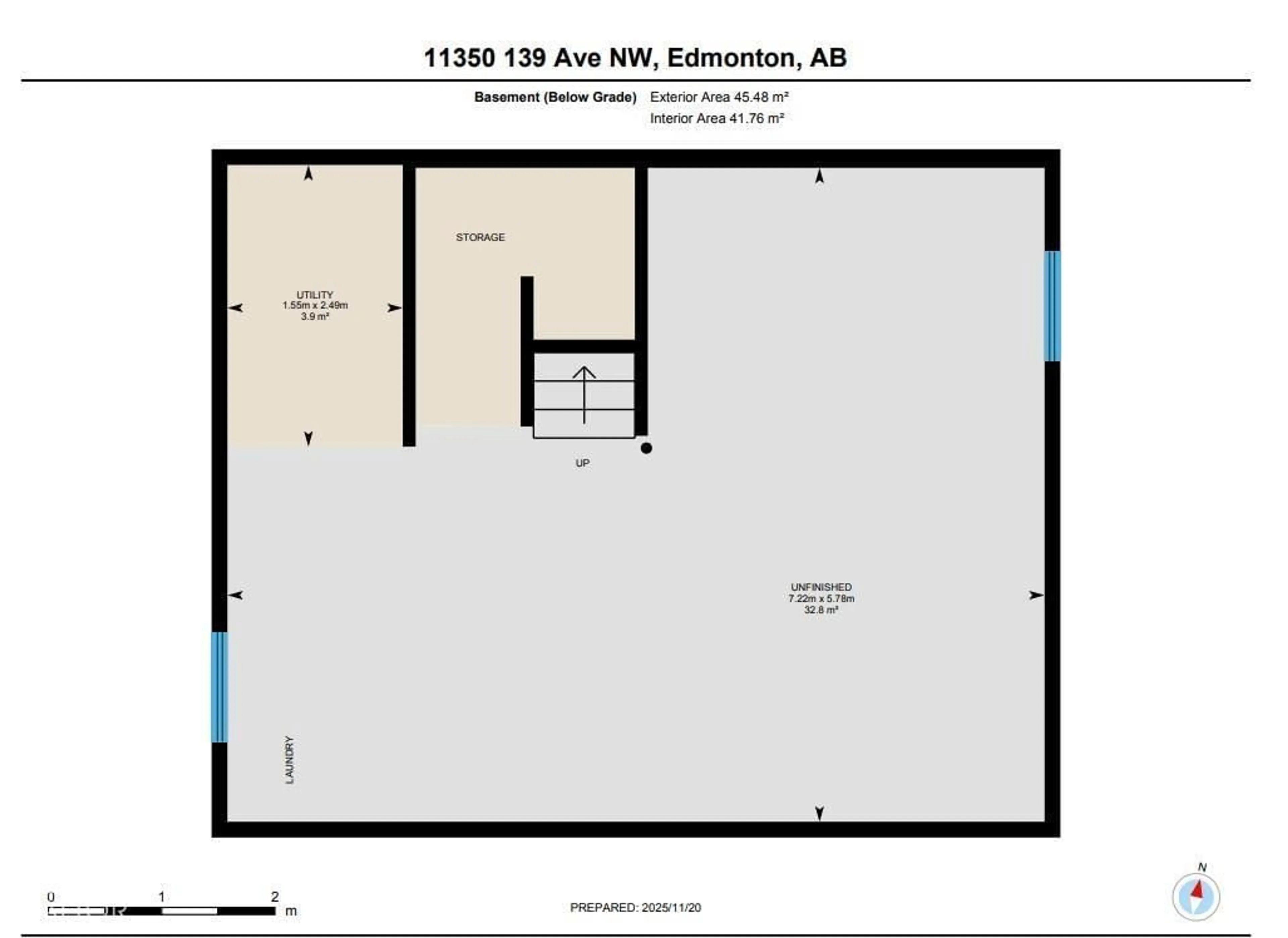 Floor plan for NW - 11350 139 AV, Edmonton Alberta T5Y2N3