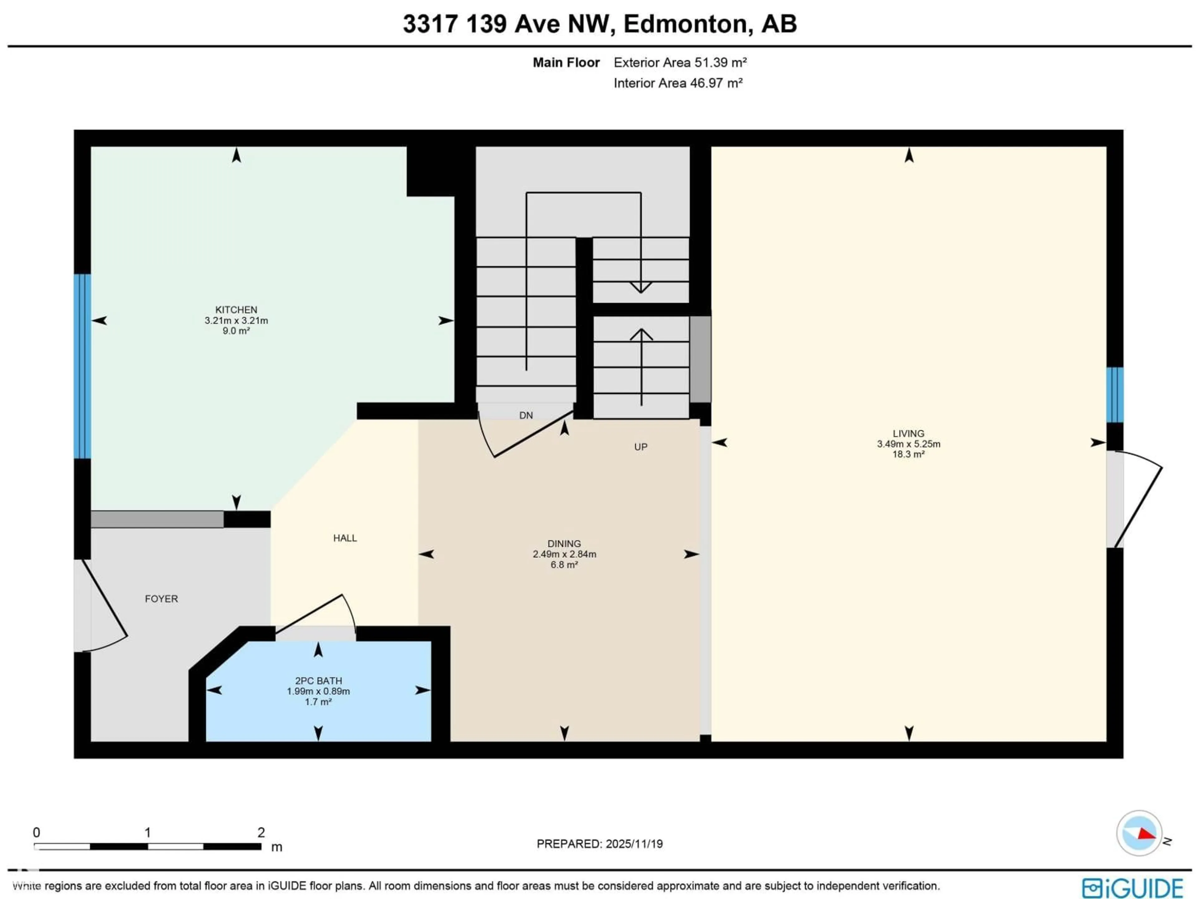 Floor plan for 3317 139 AV, Edmonton Alberta T5Y1T2