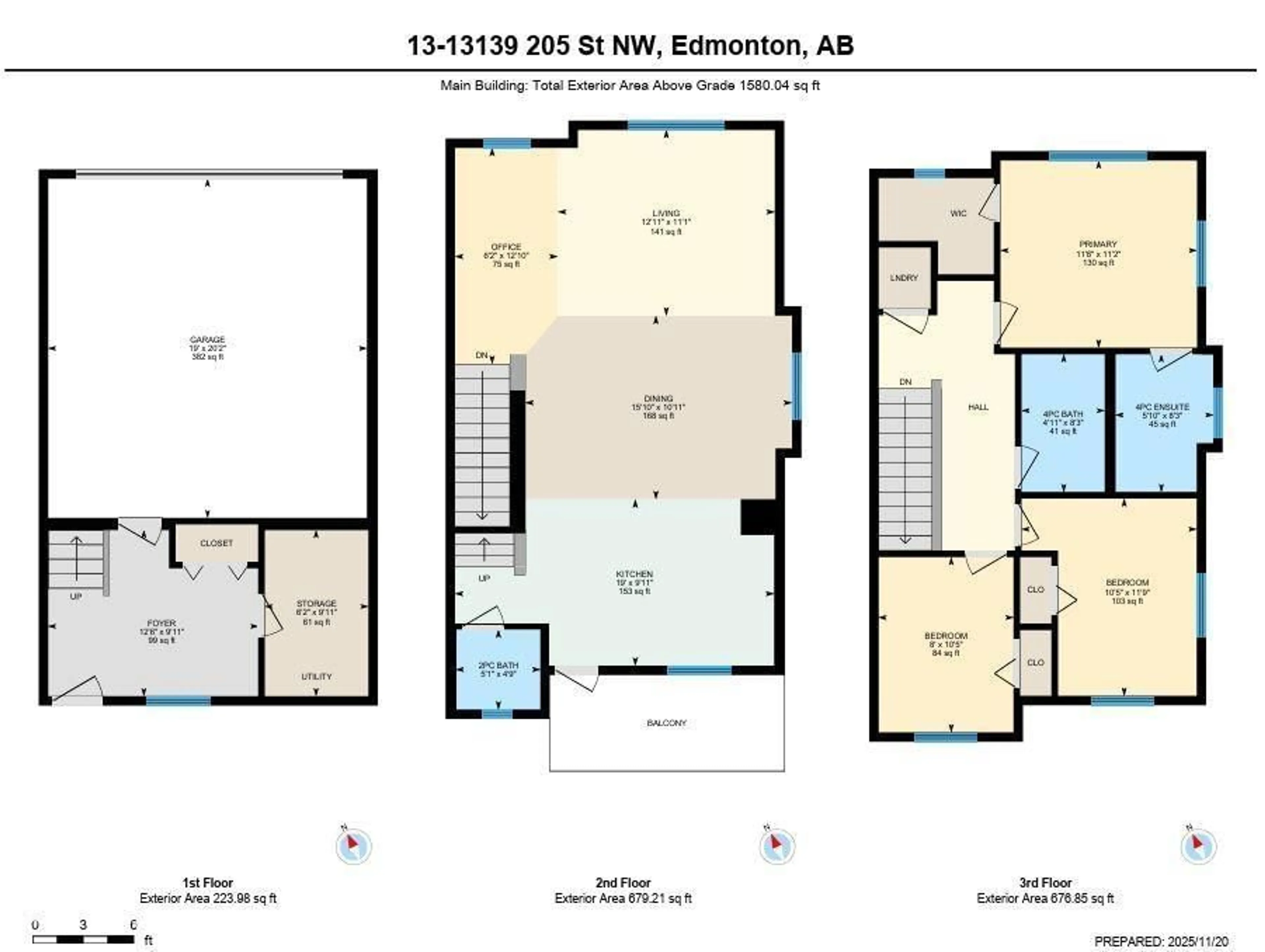 Floor plan for #13 - 13139 205 ST, Edmonton Alberta T5S0N1