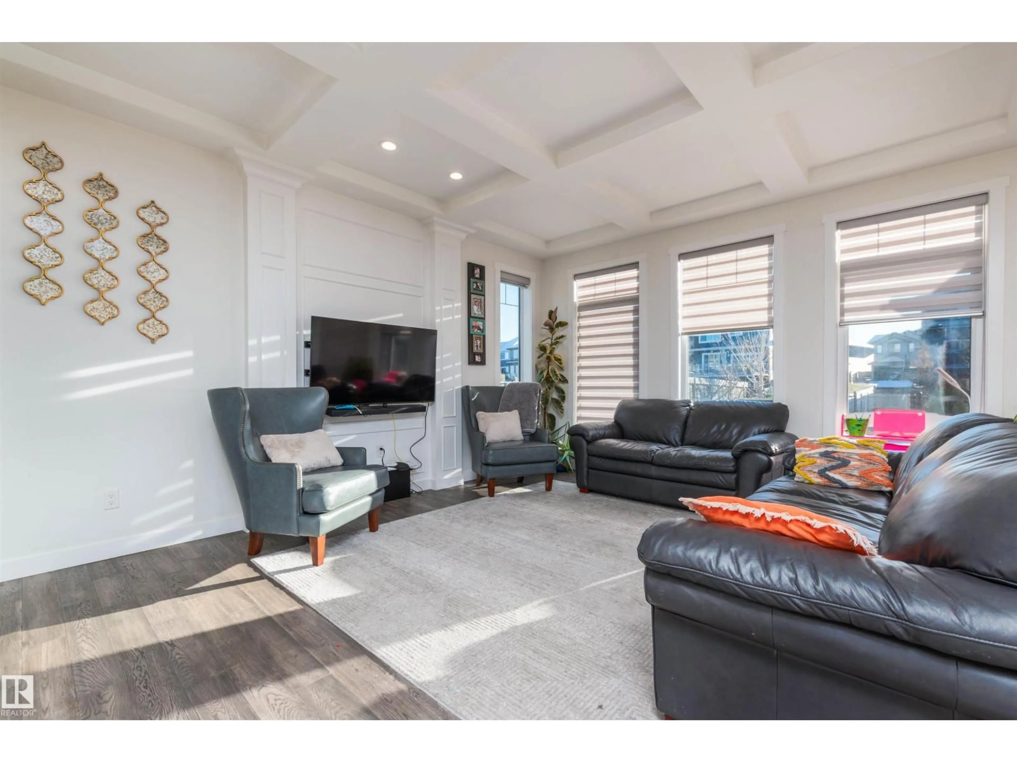 Living room with furniture, unknown for 49 AINSLEY WY, Sherwood Park Alberta T8H1A1