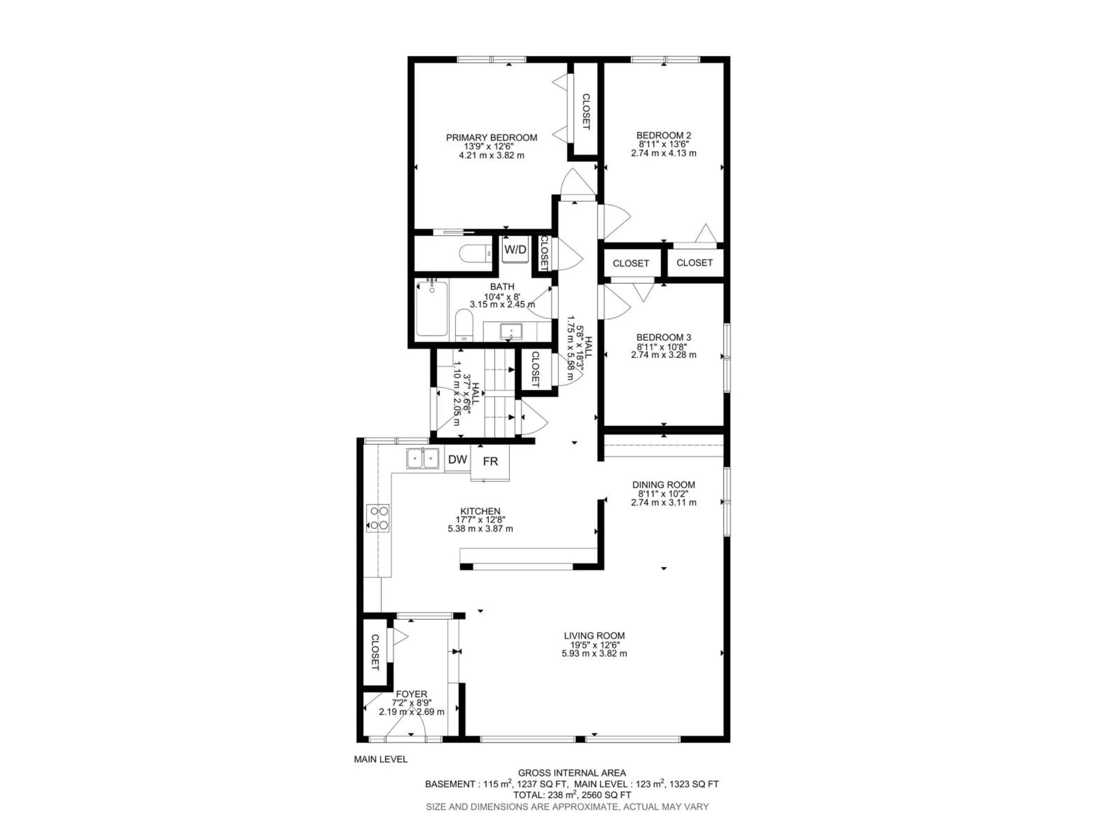 Floor plan for 8043 135 AV, Edmonton Alberta T5C2H3