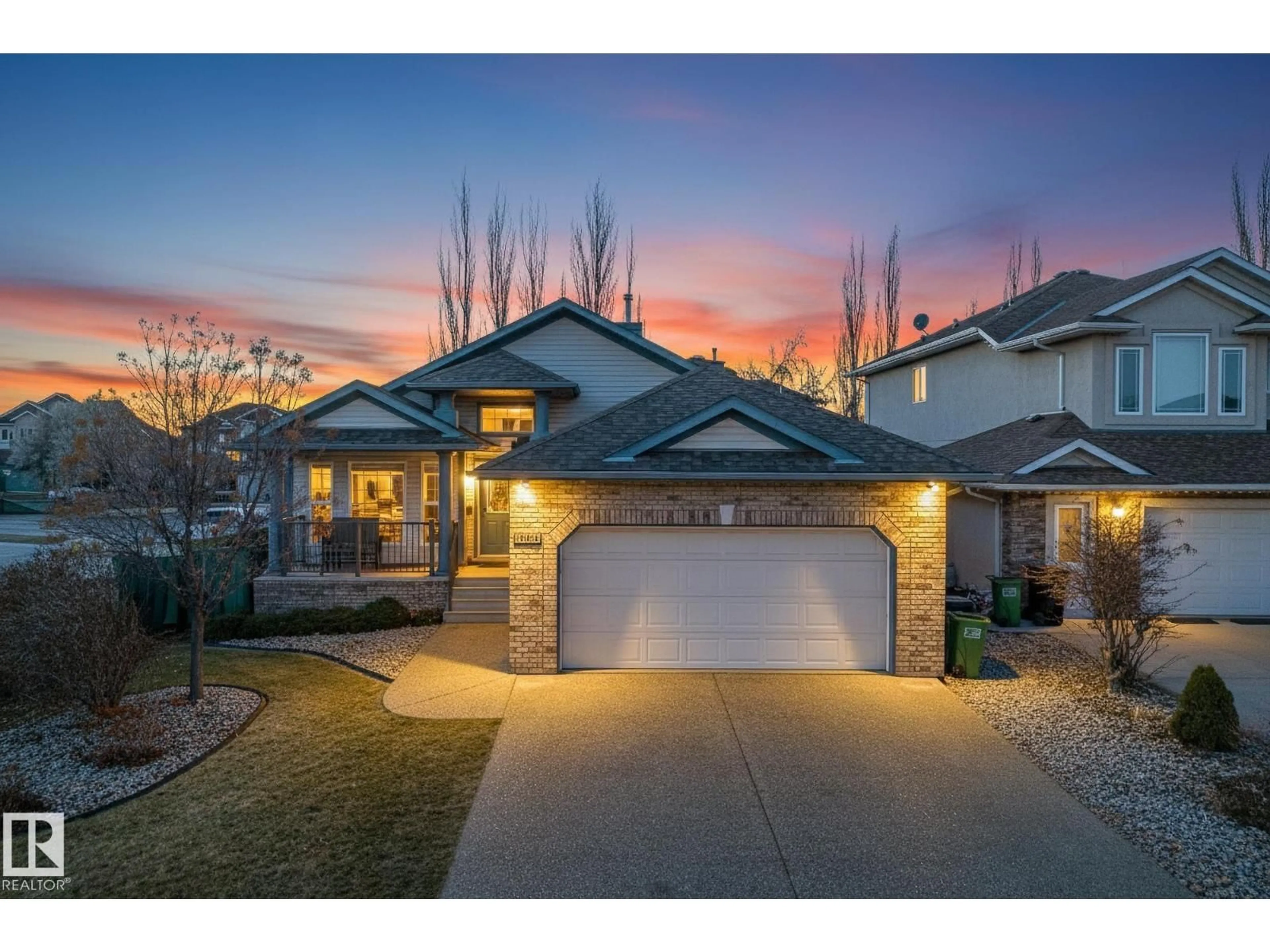 Home with brick exterior material, street for 20756 90 AV, Edmonton Alberta T5T1T4