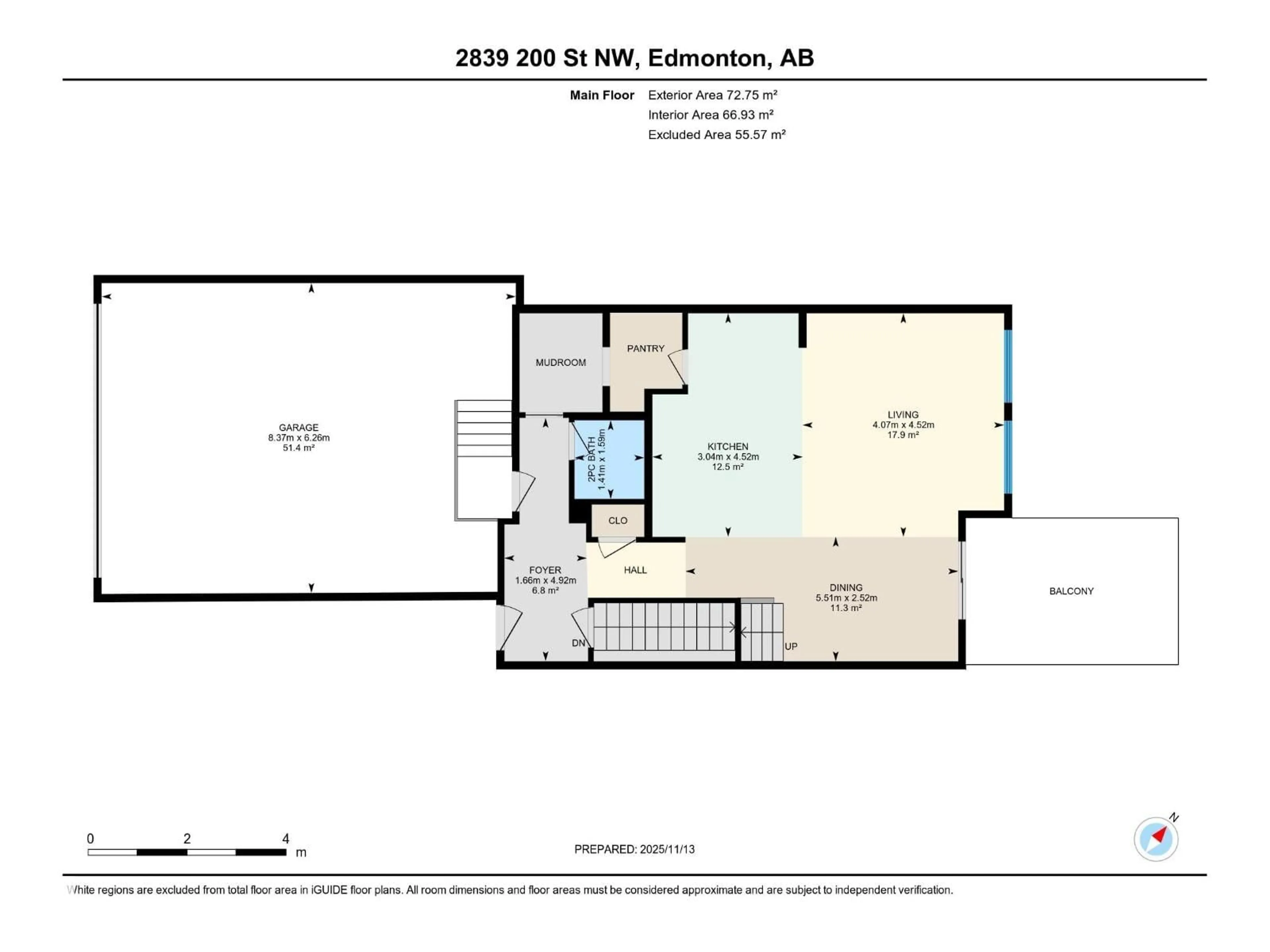 Floor plan for NW - 2839 200 ST, Edmonton Alberta T6M0W8