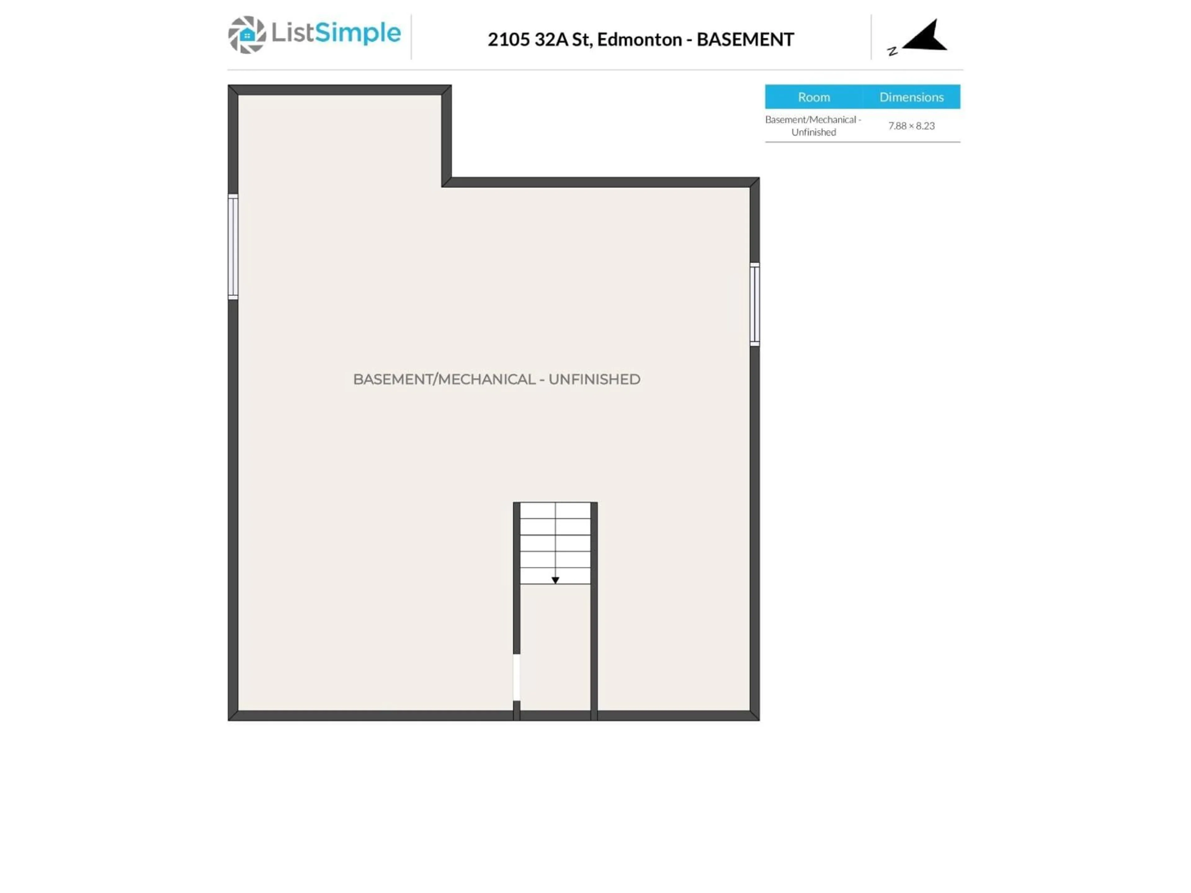 Floor plan for NW - 2105 32A ST, Edmonton Alberta T6T0K4