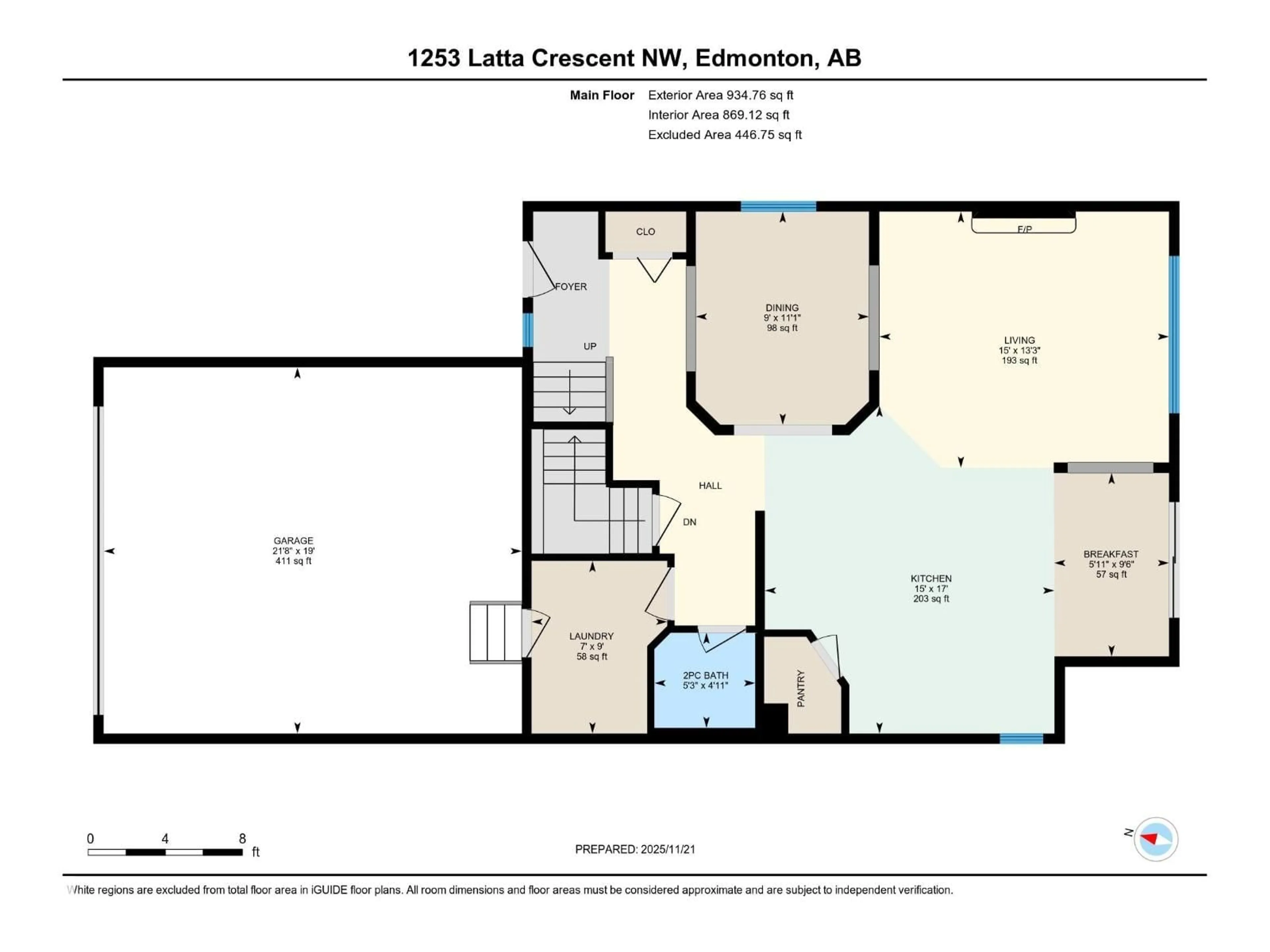 Floor plan for 1253 LATTA CR, Edmonton Alberta T6R3P6