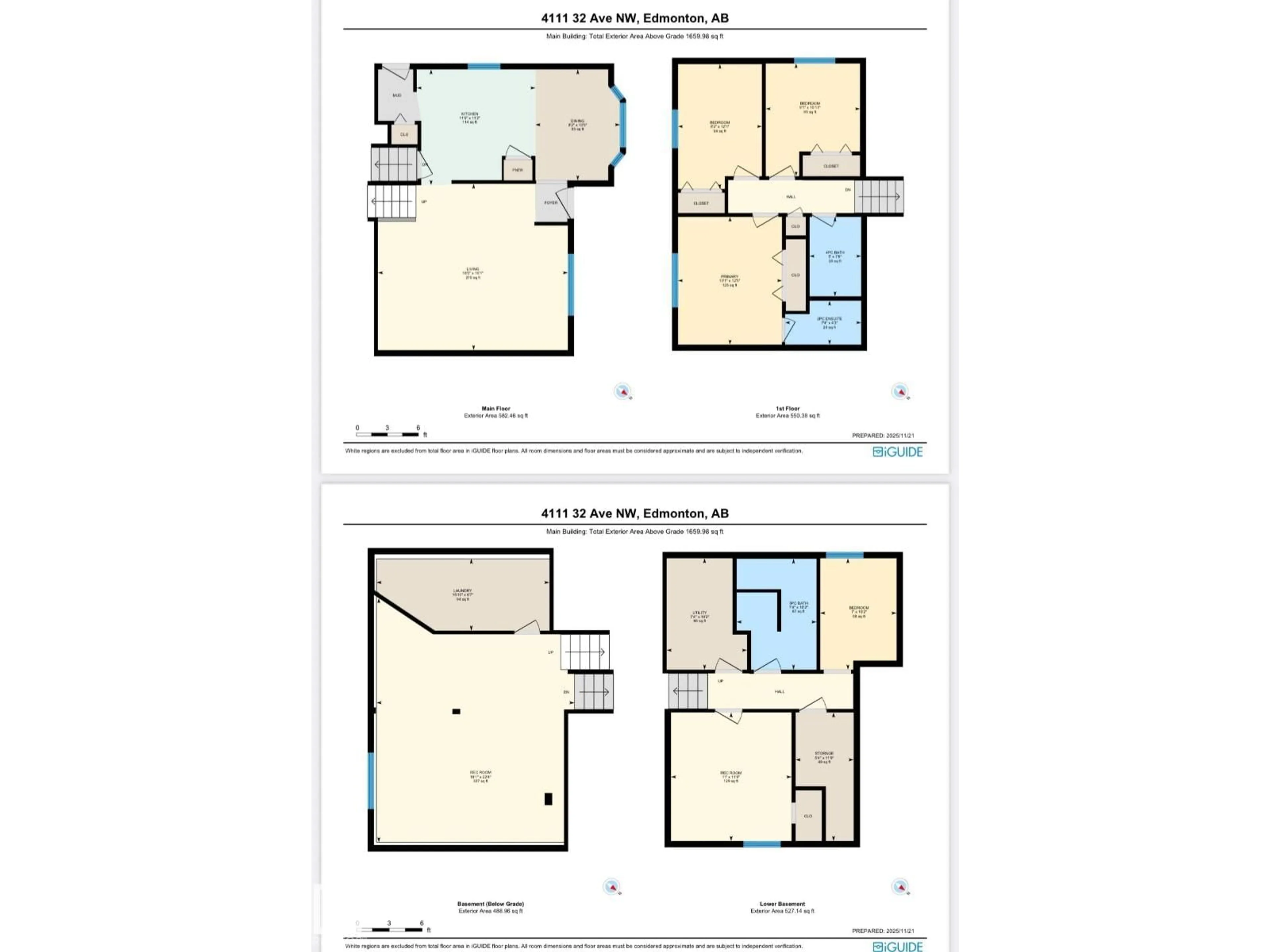 Floor plan for 4111 32 AV, Edmonton Alberta T6L3W6