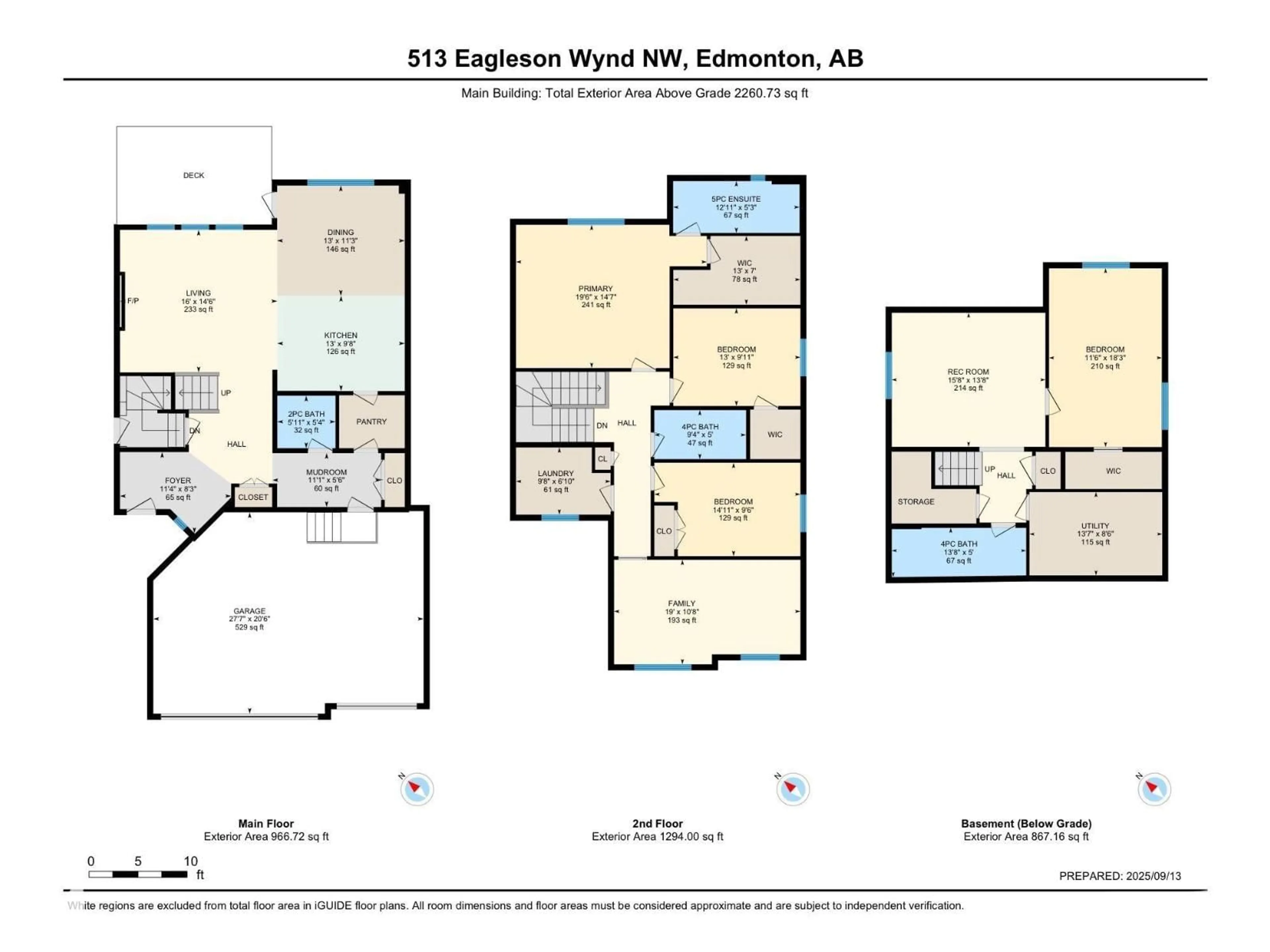 Floor plan for NW - 513 EAGLESON WD, Edmonton Alberta T6M0Y6