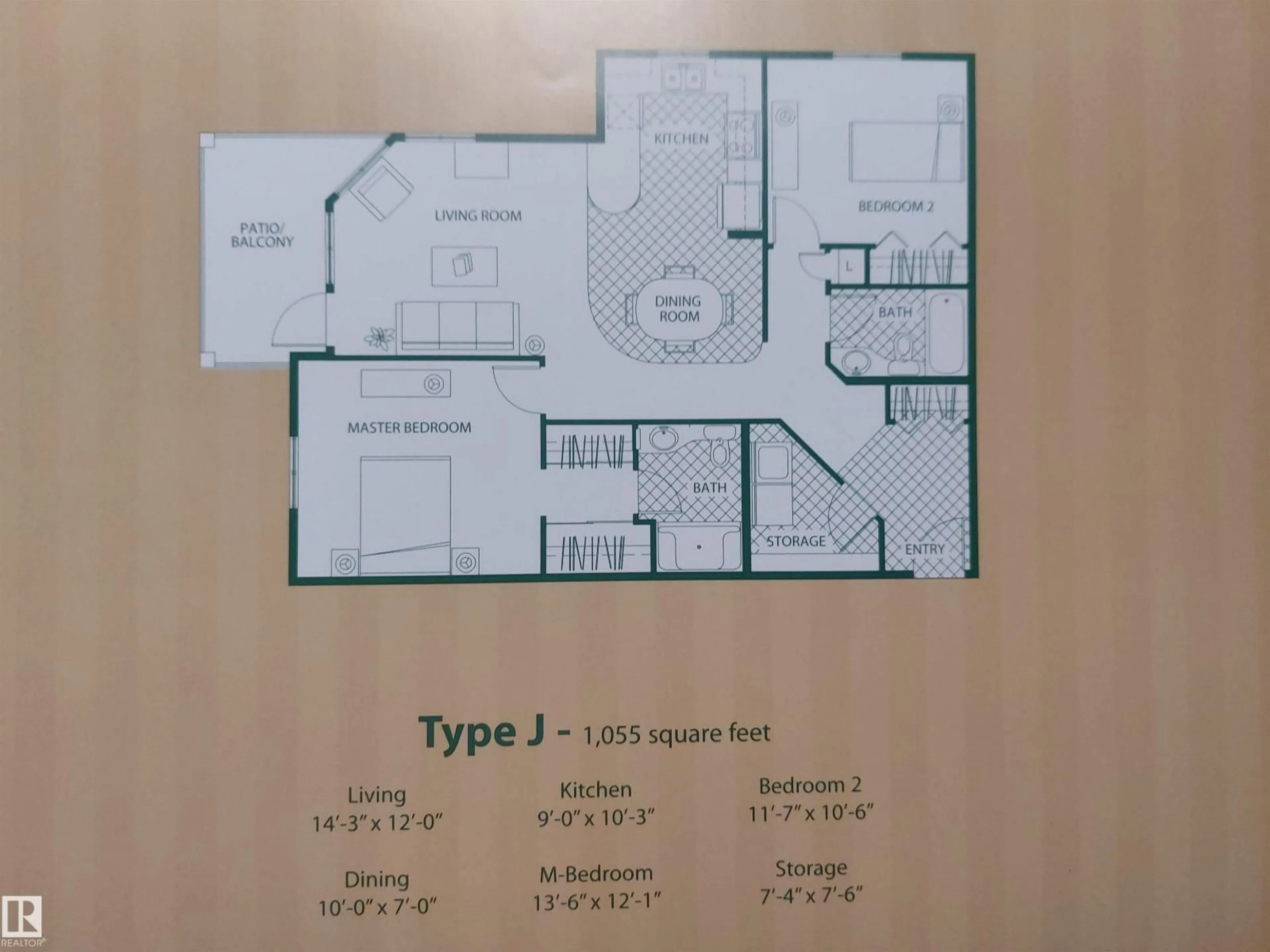 Floor plan for #407 - 13635 34 ST, Edmonton Alberta T5A3W2