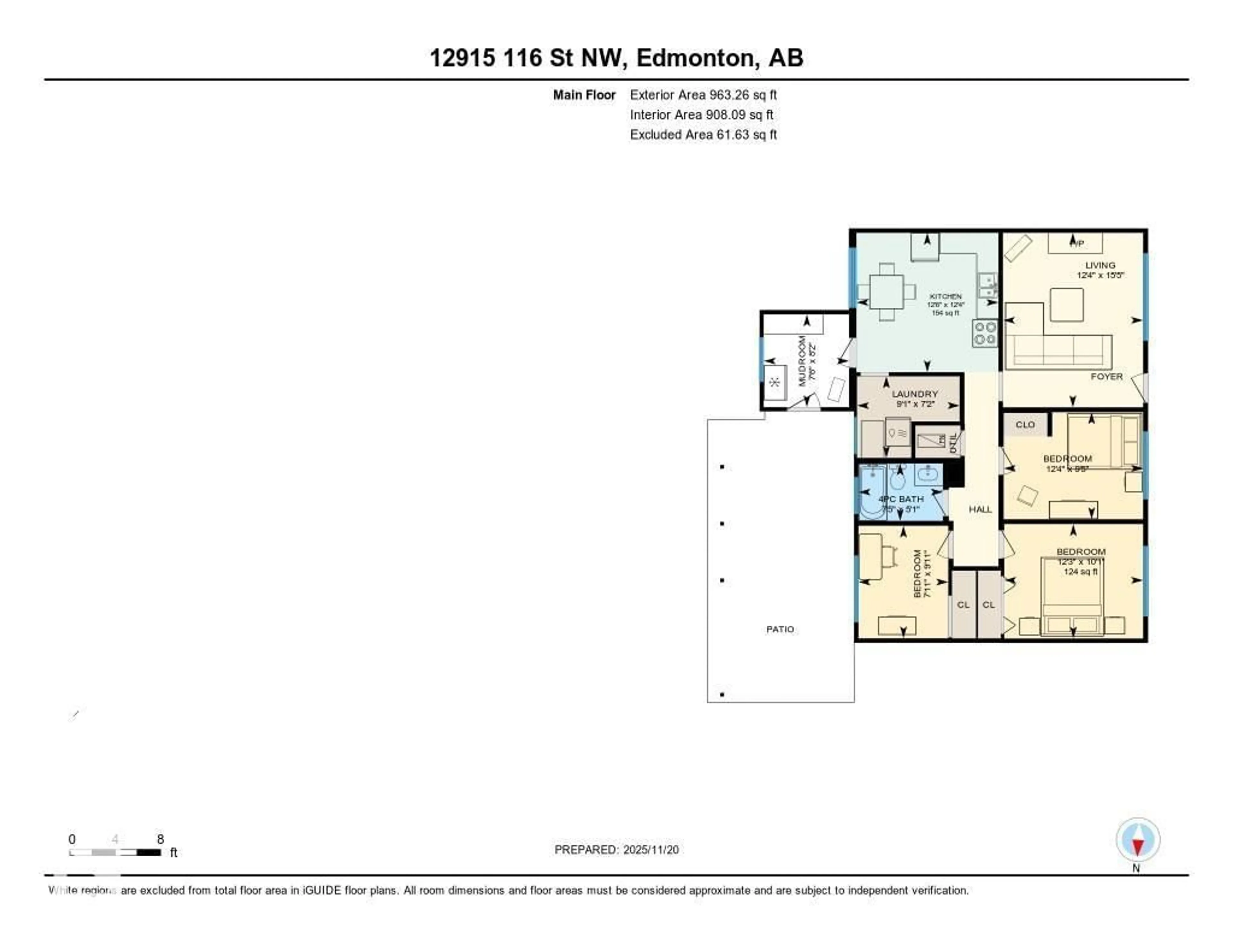 Floor plan for 12915 116 ST, Edmonton Alberta T5E5H3